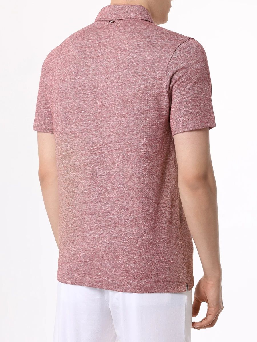 BOSS - Áo polo dáng regular fit cotton và linen