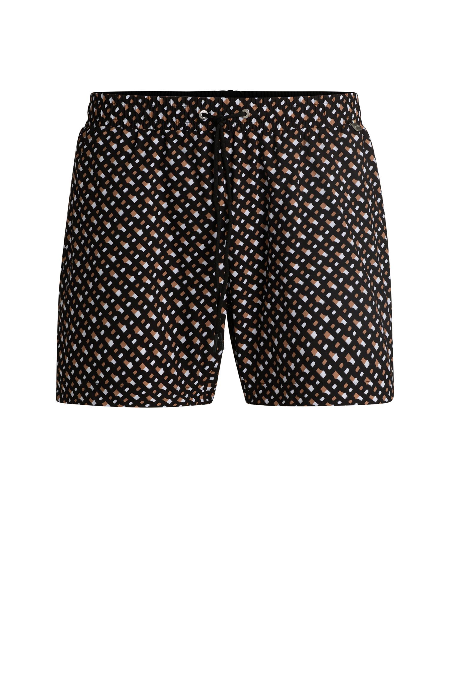 BOSS - Quần bơi nhanh khô có lót in monogram