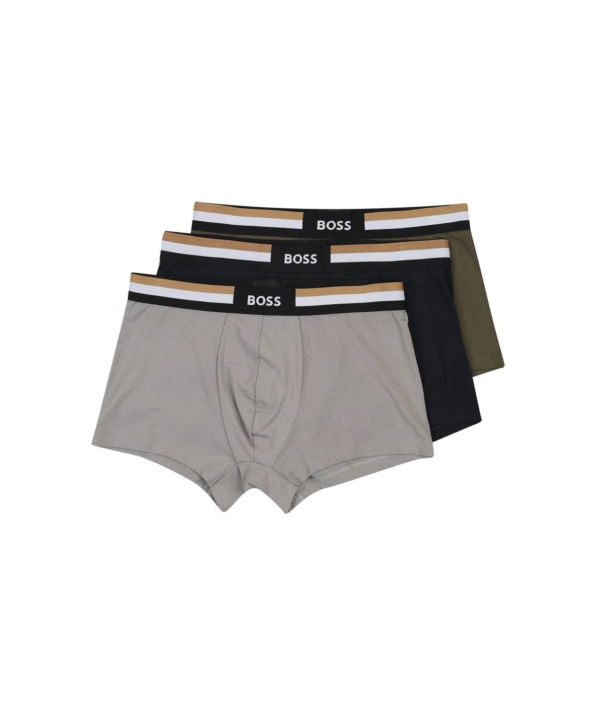 BOSS - Bộ 3 quần lót dáng trunk cotton pha có logo