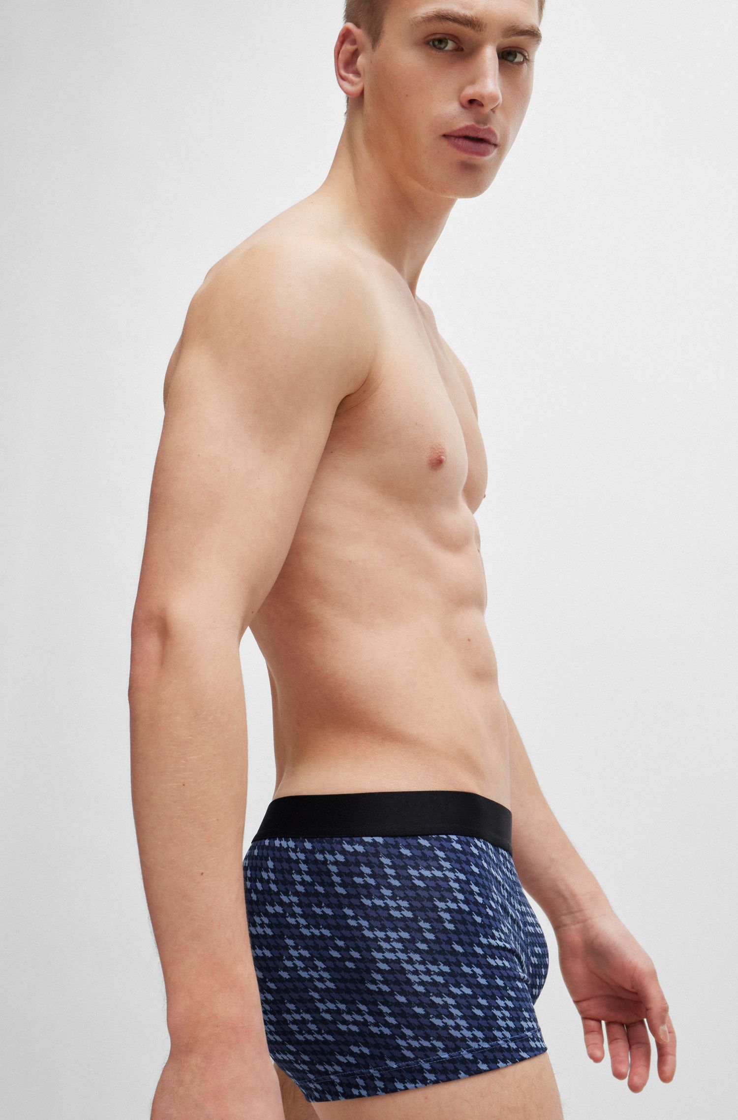 BOSS - Quần lót dáng boxer trunk với hoạ tiết đặc trưng