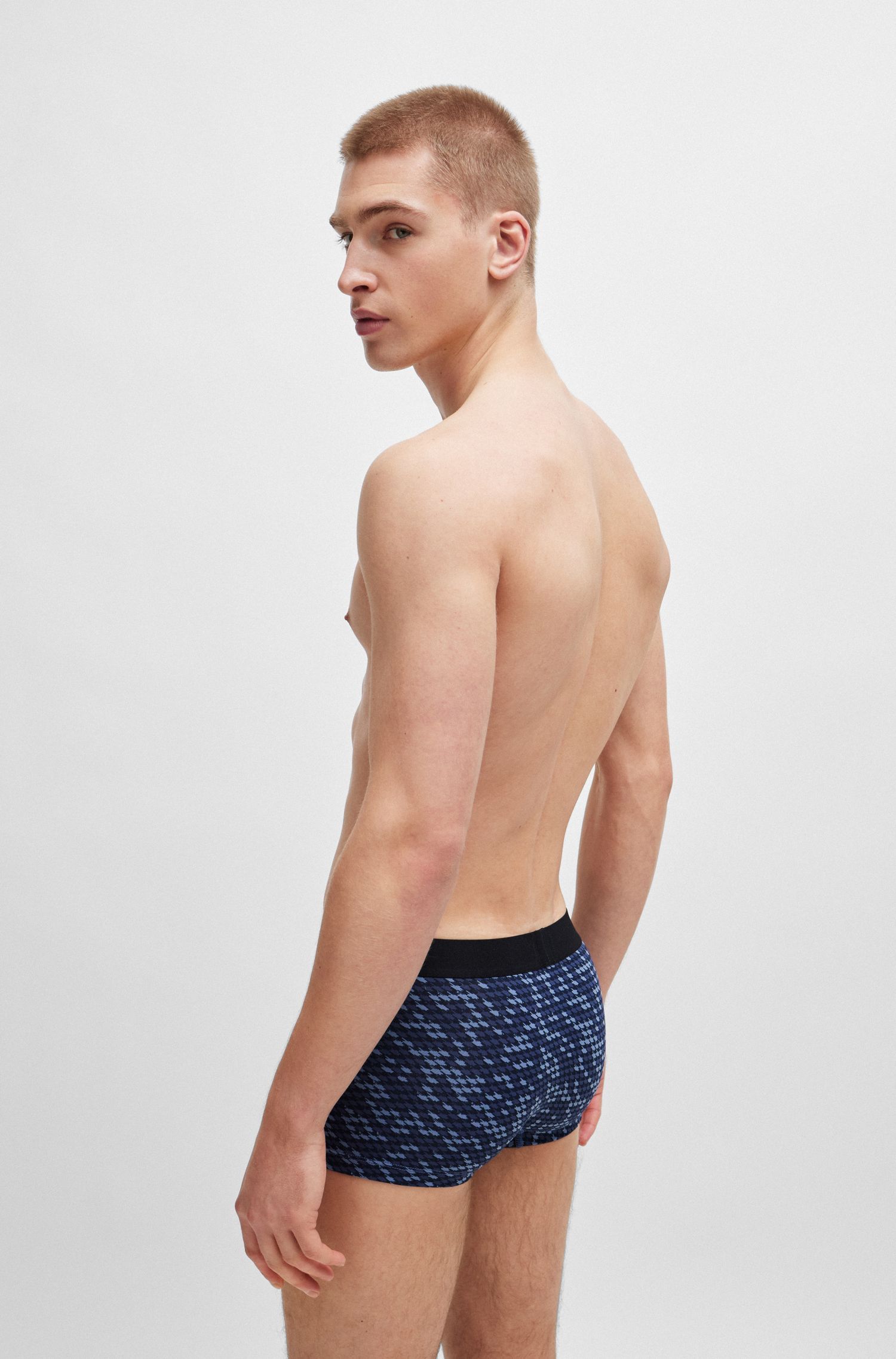 BOSS - Quần lót dáng boxer trunk với hoạ tiết đặc trưng
