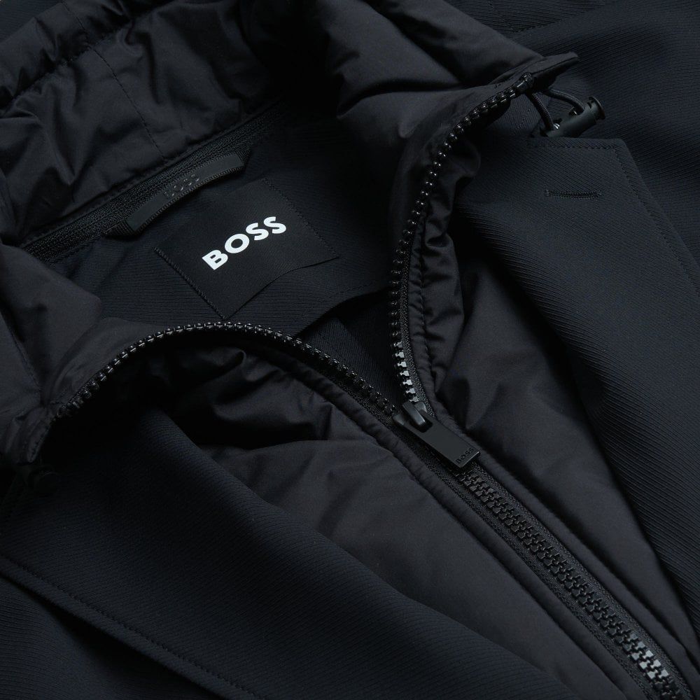 BOSS - Áo vest dáng ôm slim-fit khóa kéo zip độc đáo