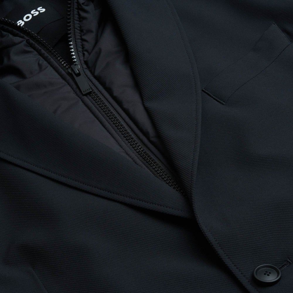 BOSS - Áo vest dáng ôm slim-fit khóa kéo zip độc đáo