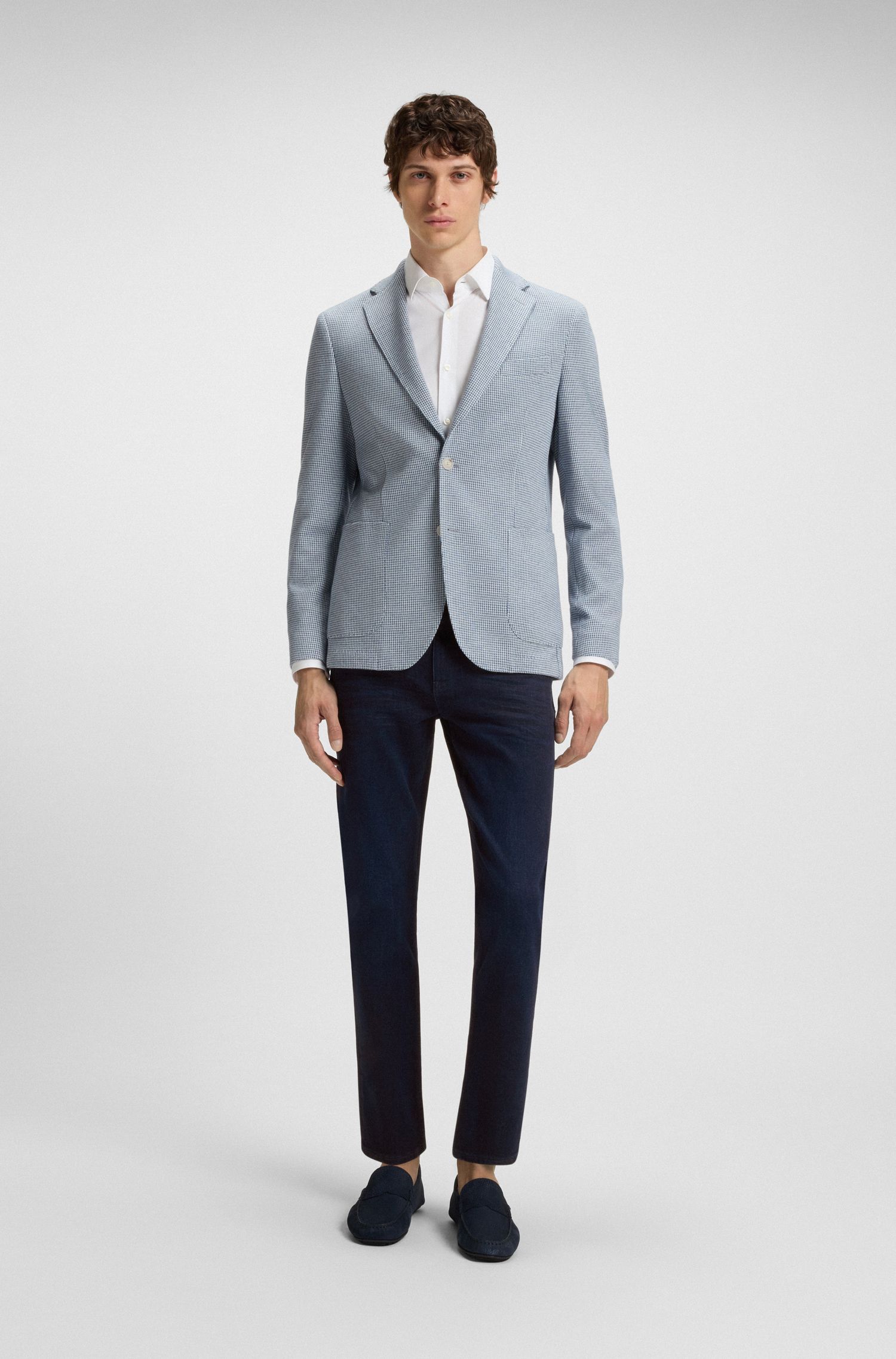 BOSS - Quần jeans Delaware dáng slim fit co giãn