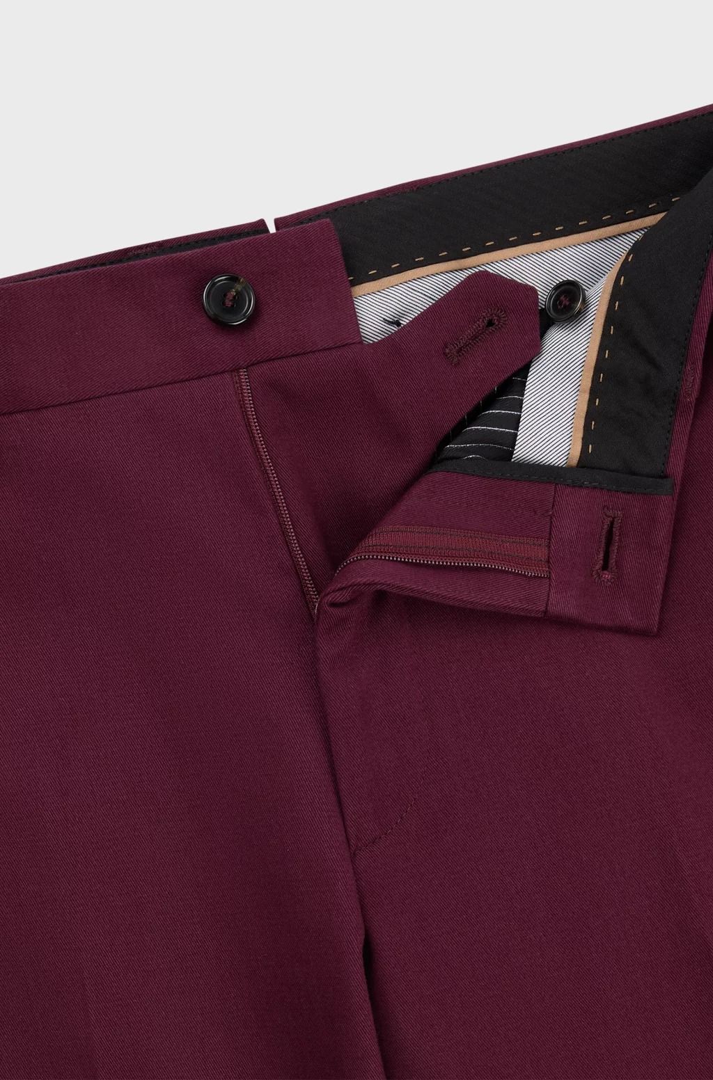 BOSS - Quần dài dáng slim-fit chất cotton co giãn
