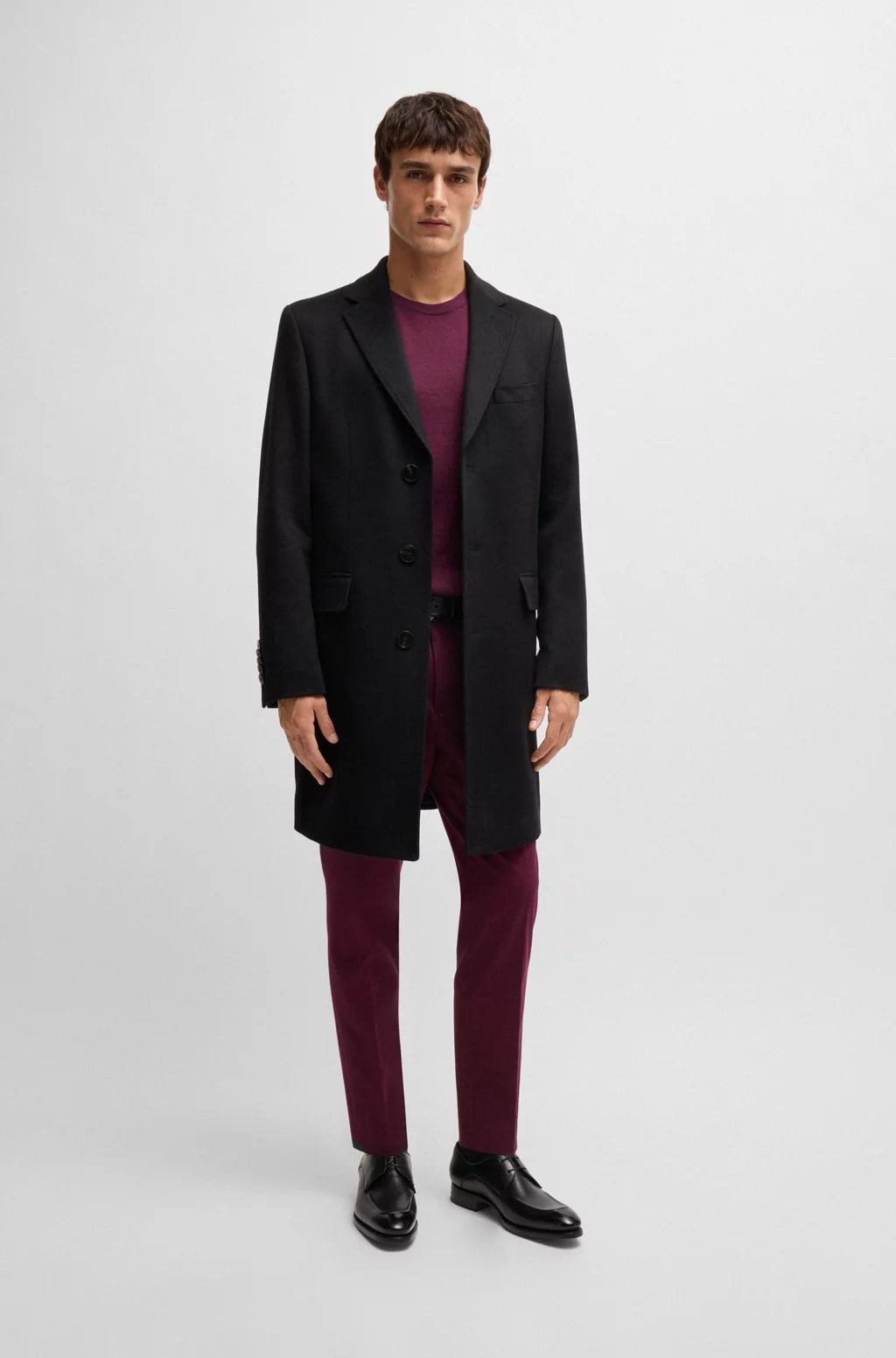 BOSS - Quần dài dáng slim-fit chất cotton co giãn