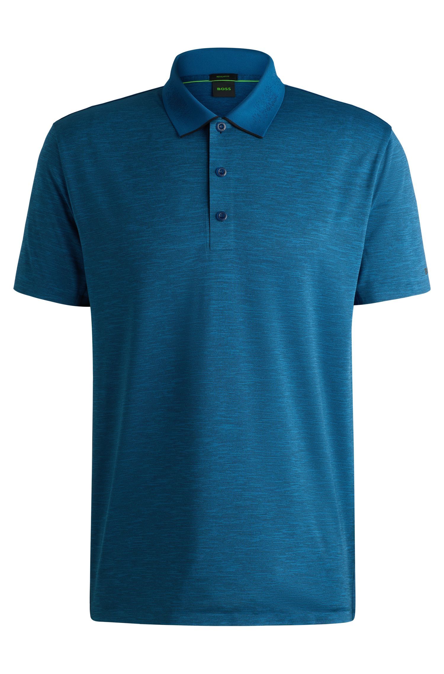 BOSS - Áo polo vải jersey co giãn nhanh khô có logo