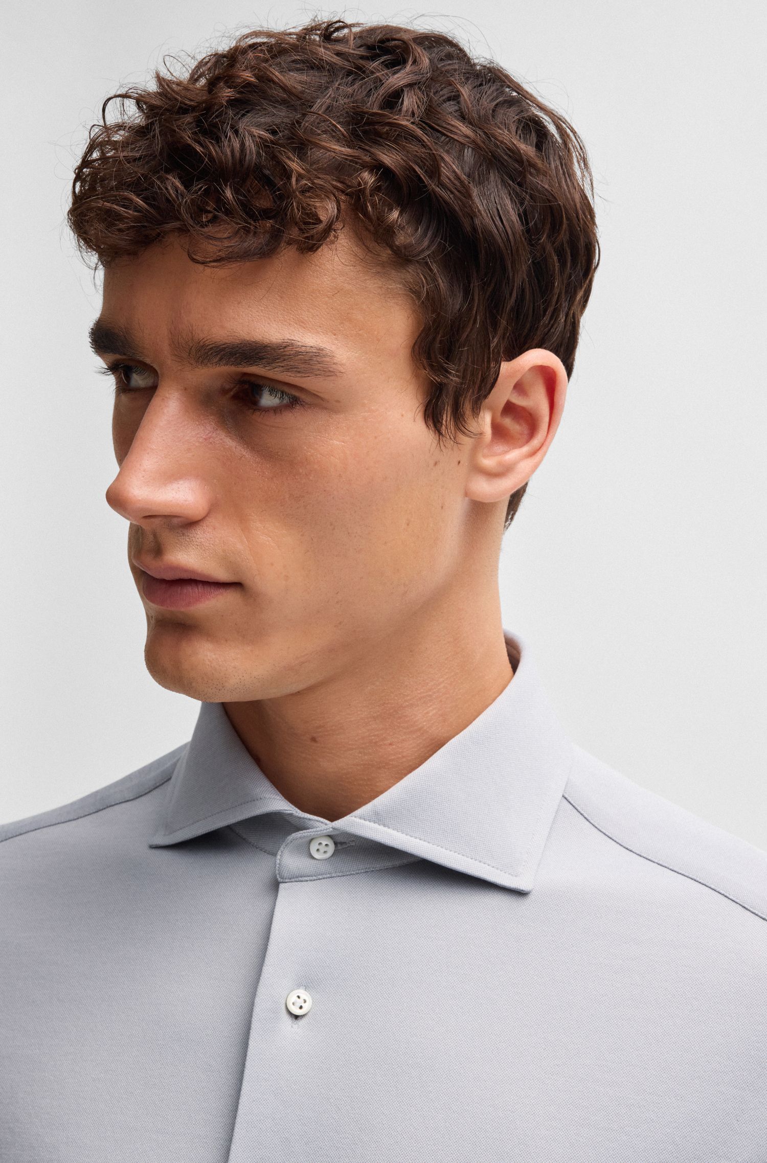BOSS - Áo sơ mi dáng ôm slim fit
