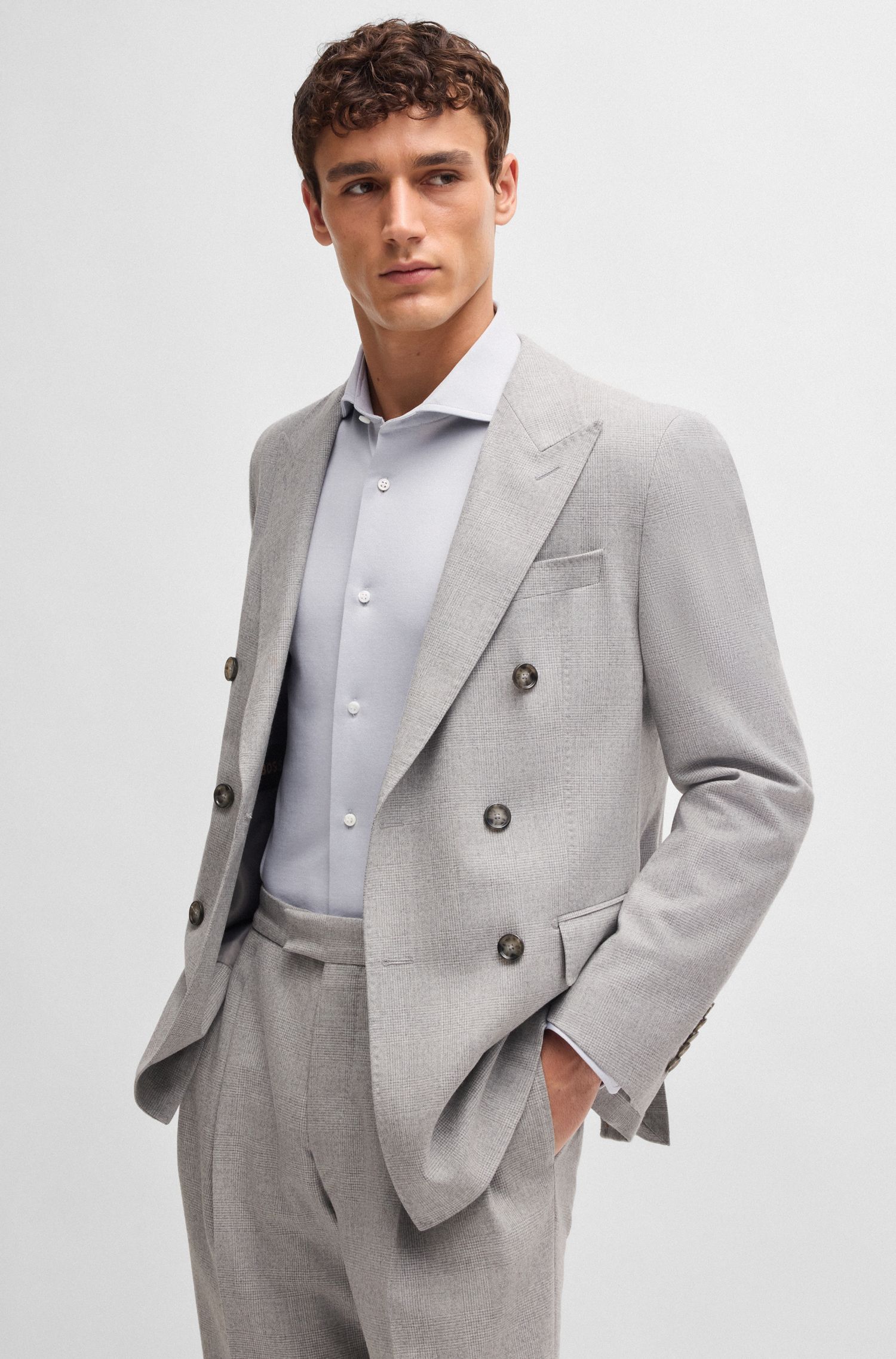 BOSS - Áo sơ mi dáng ôm slim fit