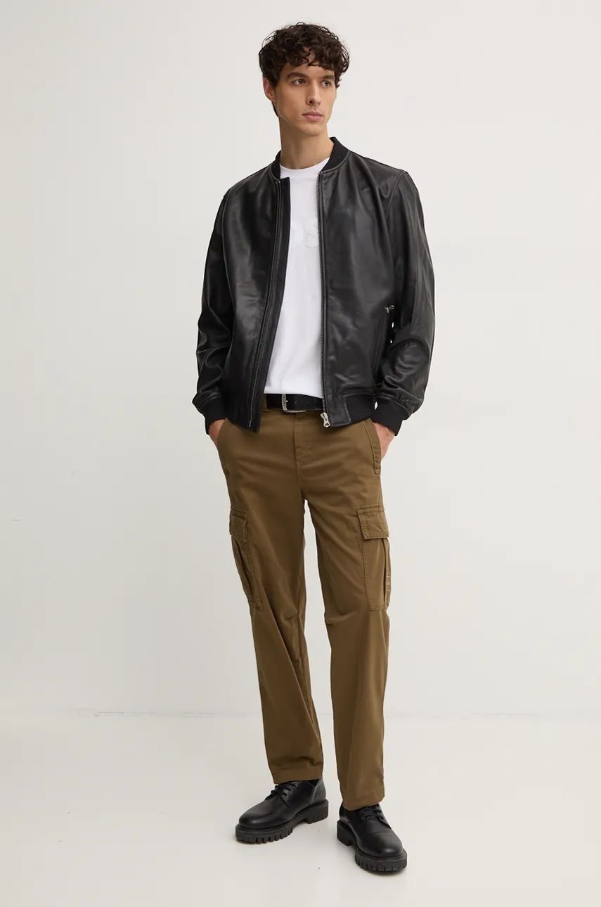BOSS - Áo thun dáng regular-fit vải cotton jersey có logo