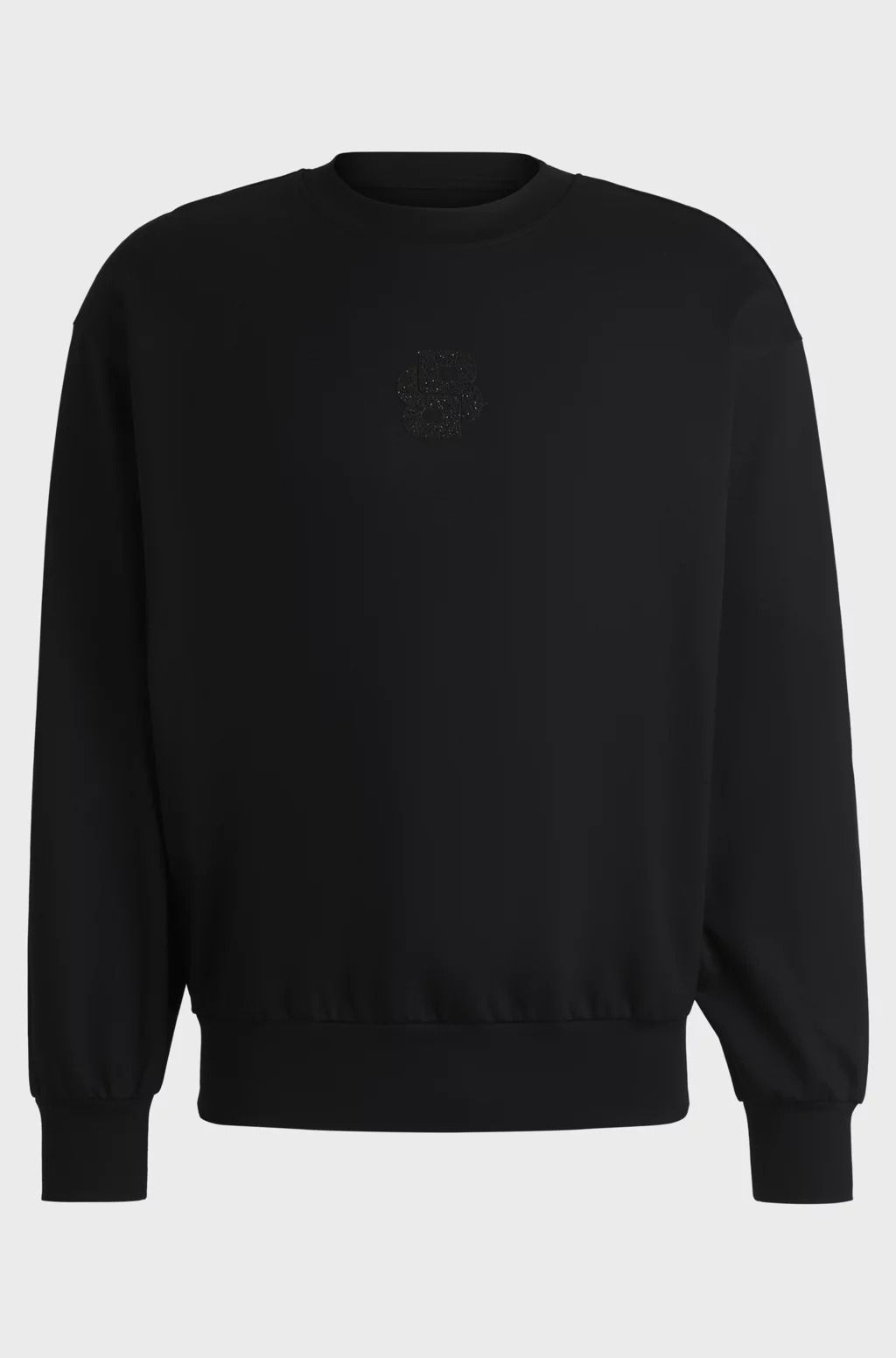 BOSS - Áo nỉ dáng relaxed-fit cotton có họa tiết Double B monogram