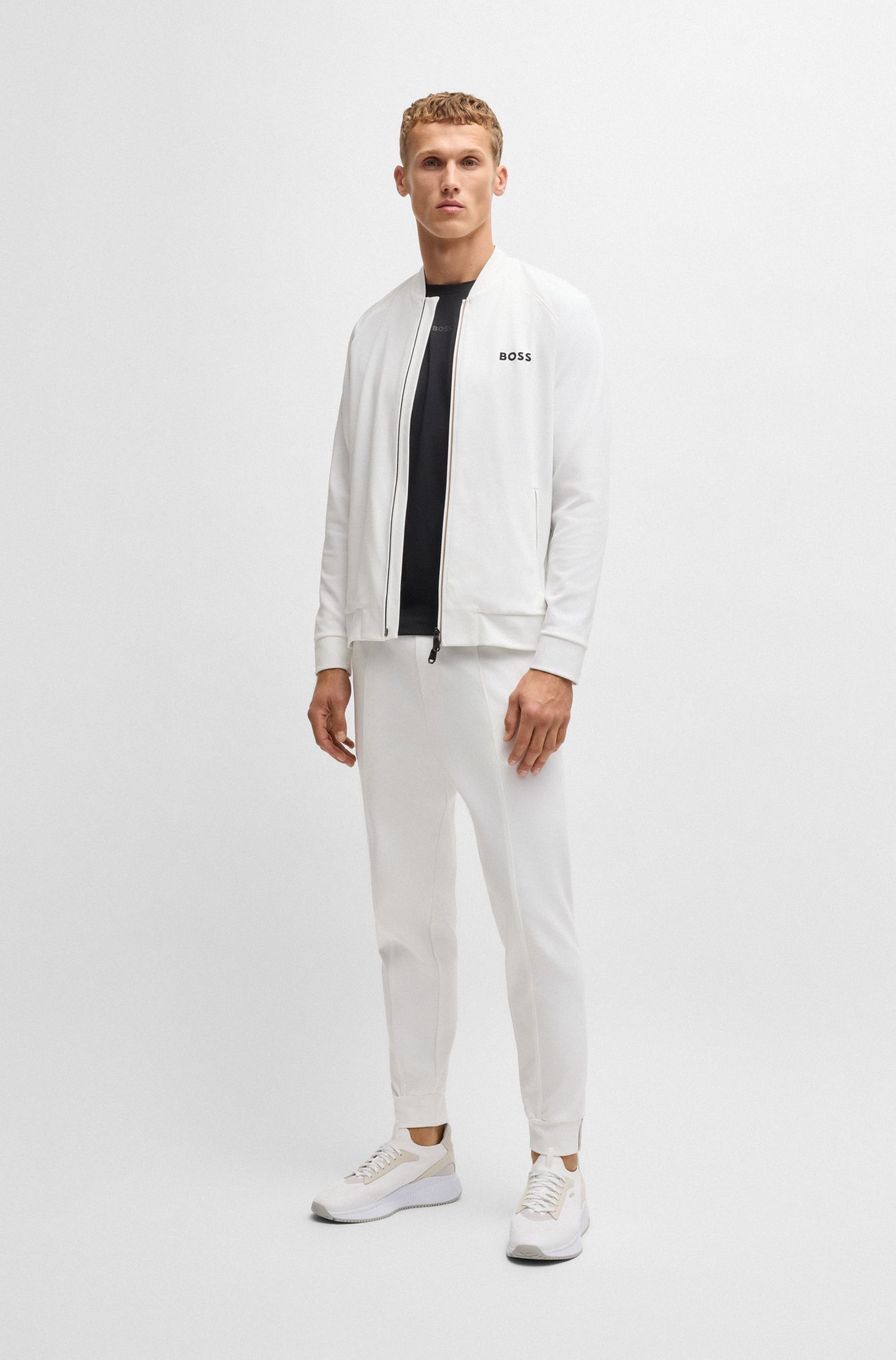 BOSS x Matteo Berrettini Quần tây dáng regular-fit vải gabardine co giãn