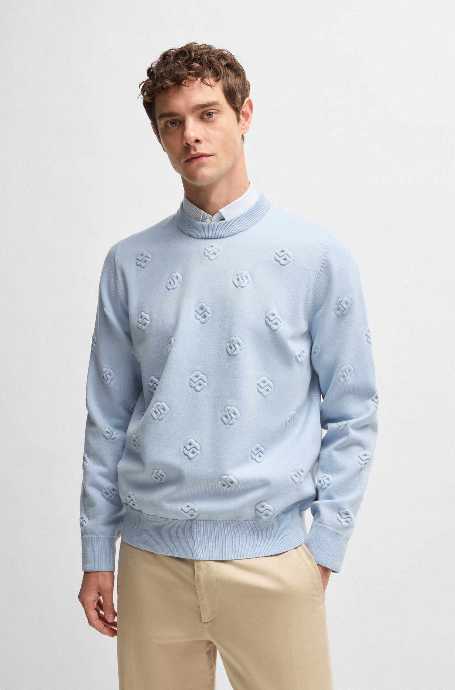 Áo sweater len với monogram Double B