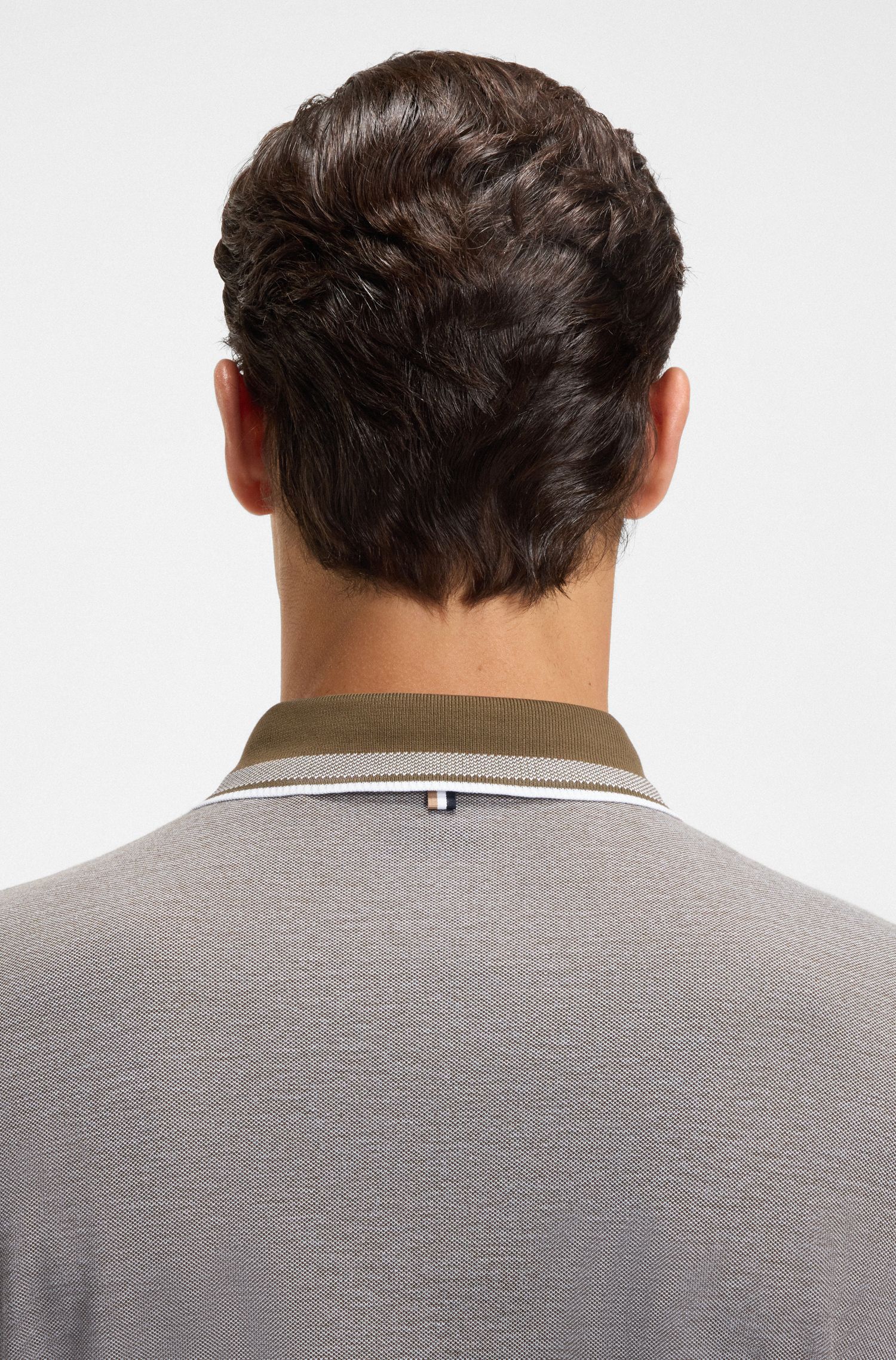 BOSS - Áo polo dáng slim fit Pittman