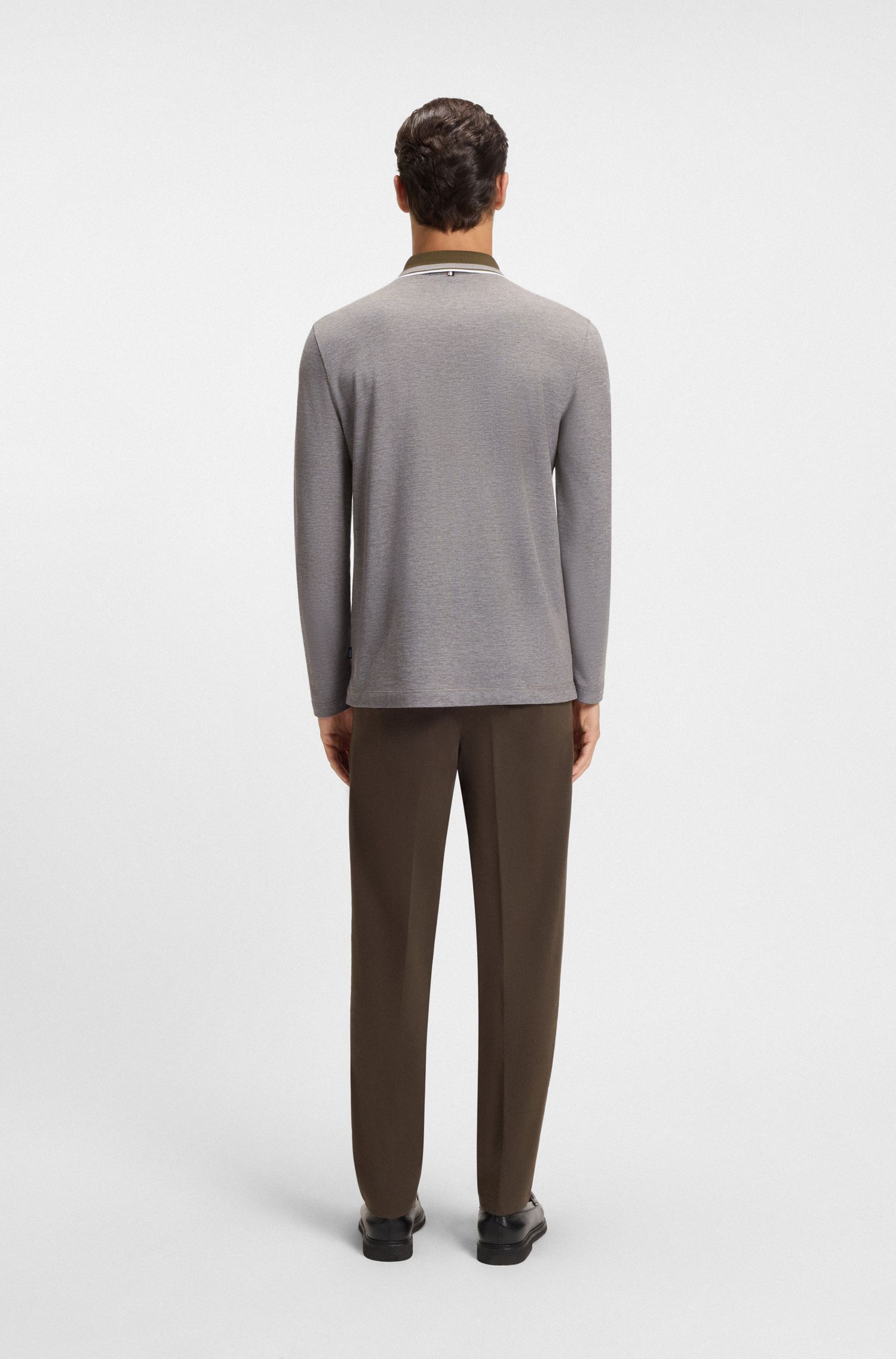 BOSS - Áo polo dáng slim fit Pittman