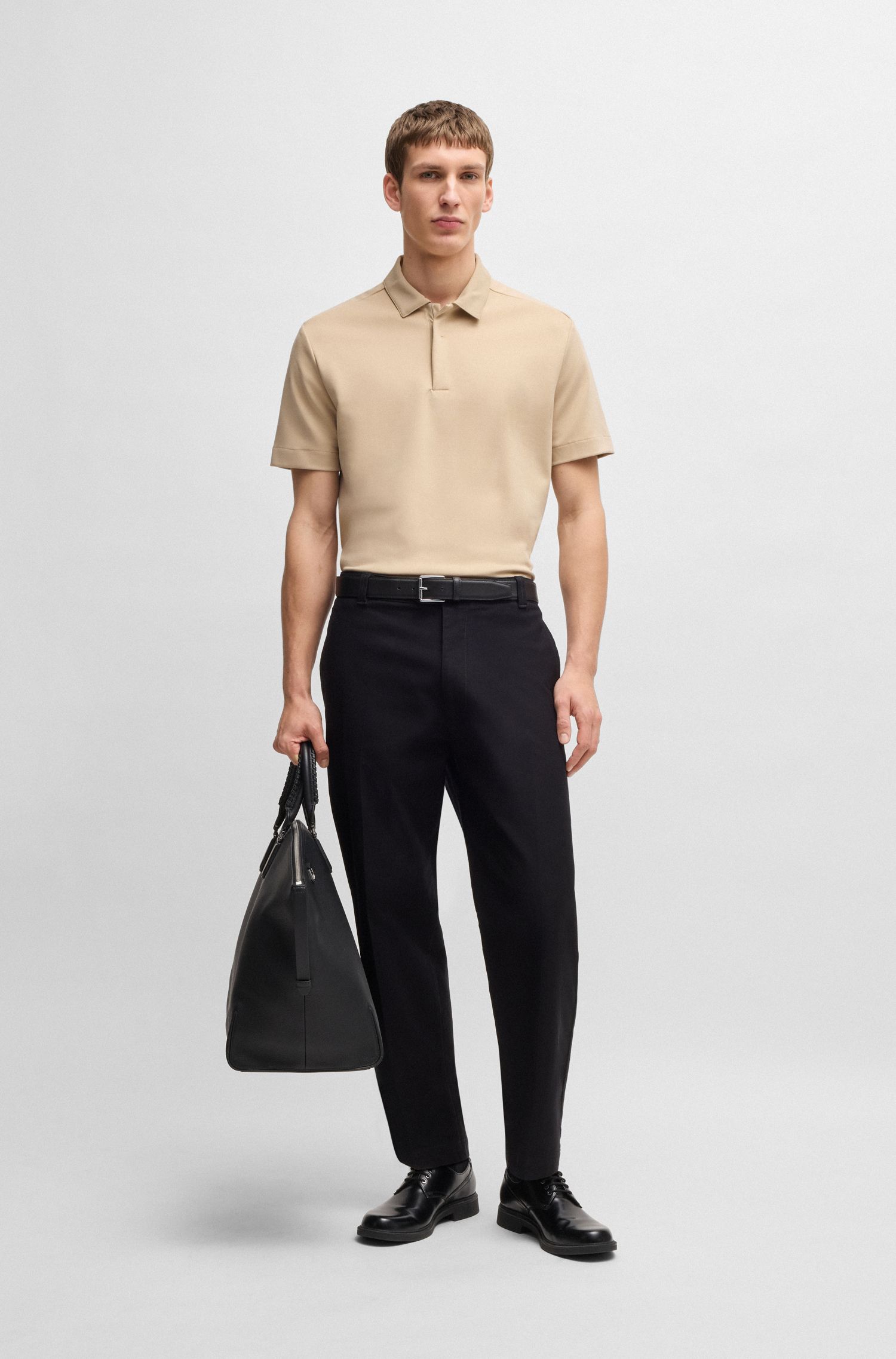 BOSS - Áo polo chất vải kháng khuẩn