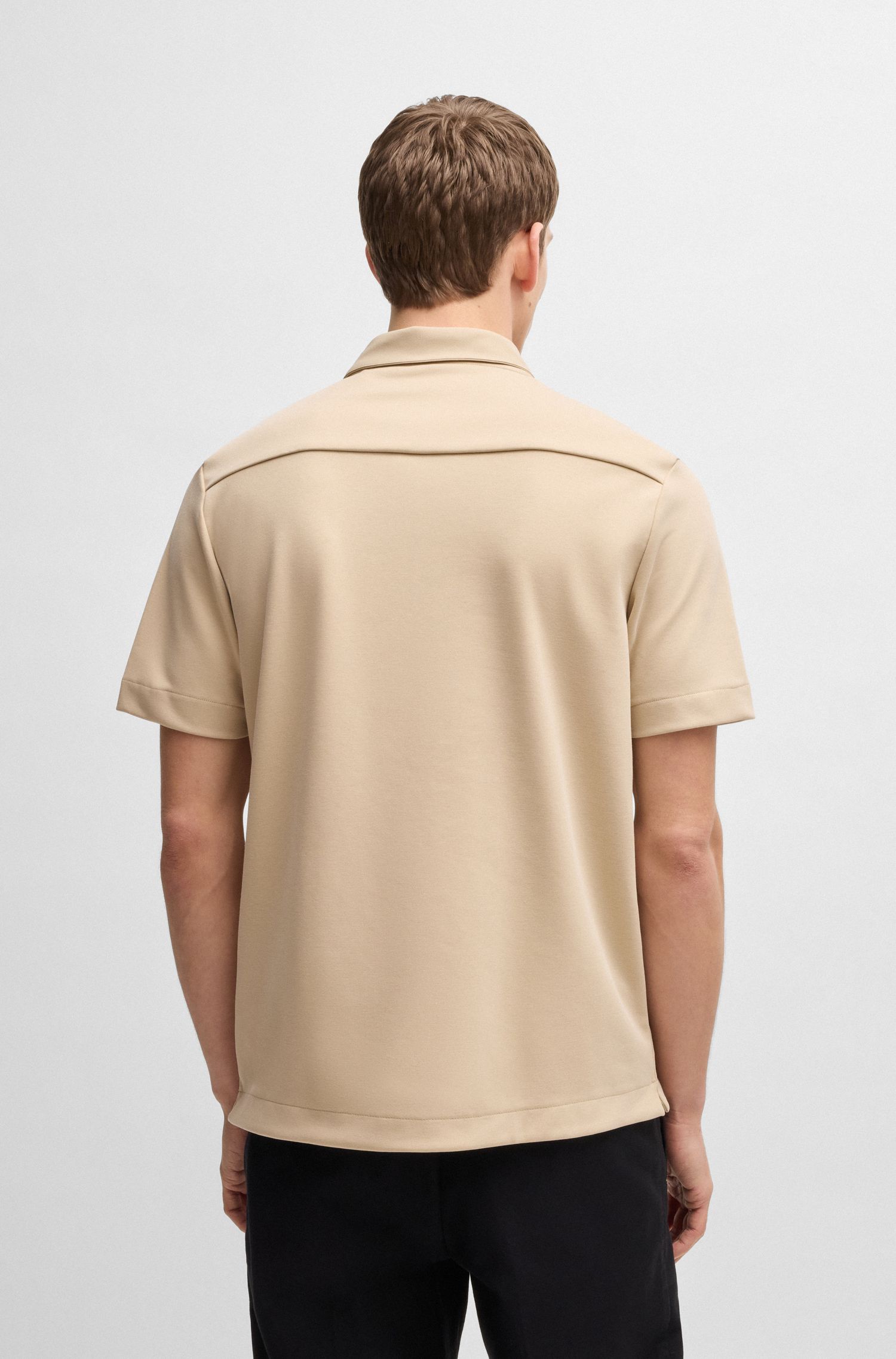 BOSS - Áo polo chất vải kháng khuẩn