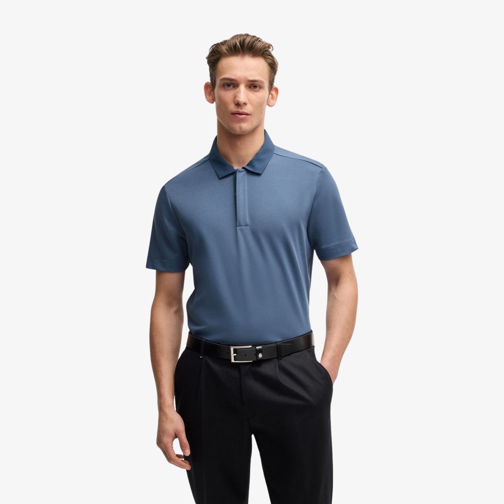 BOSS - Áo polo chất vải kháng khuẩn