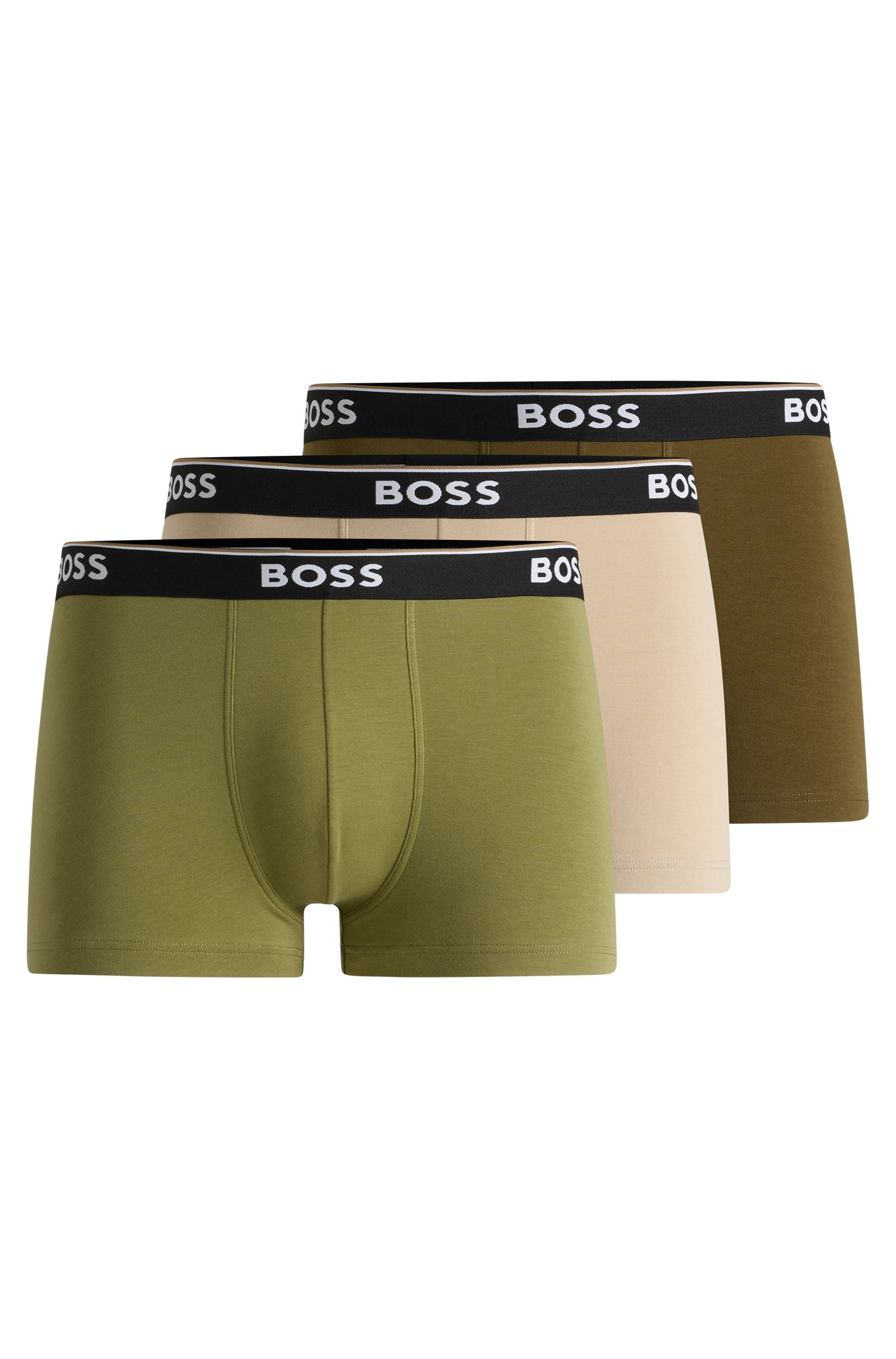 BOSS - Bộ 3 quần lót dáng trunk co giãn cotton