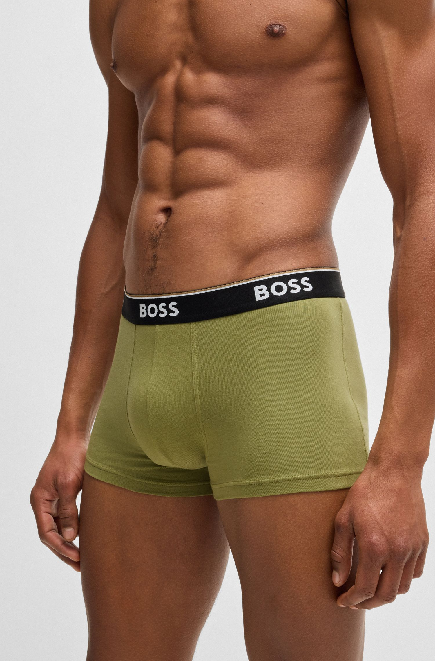 BOSS - Bộ 3 quần lót dáng trunk co giãn cotton