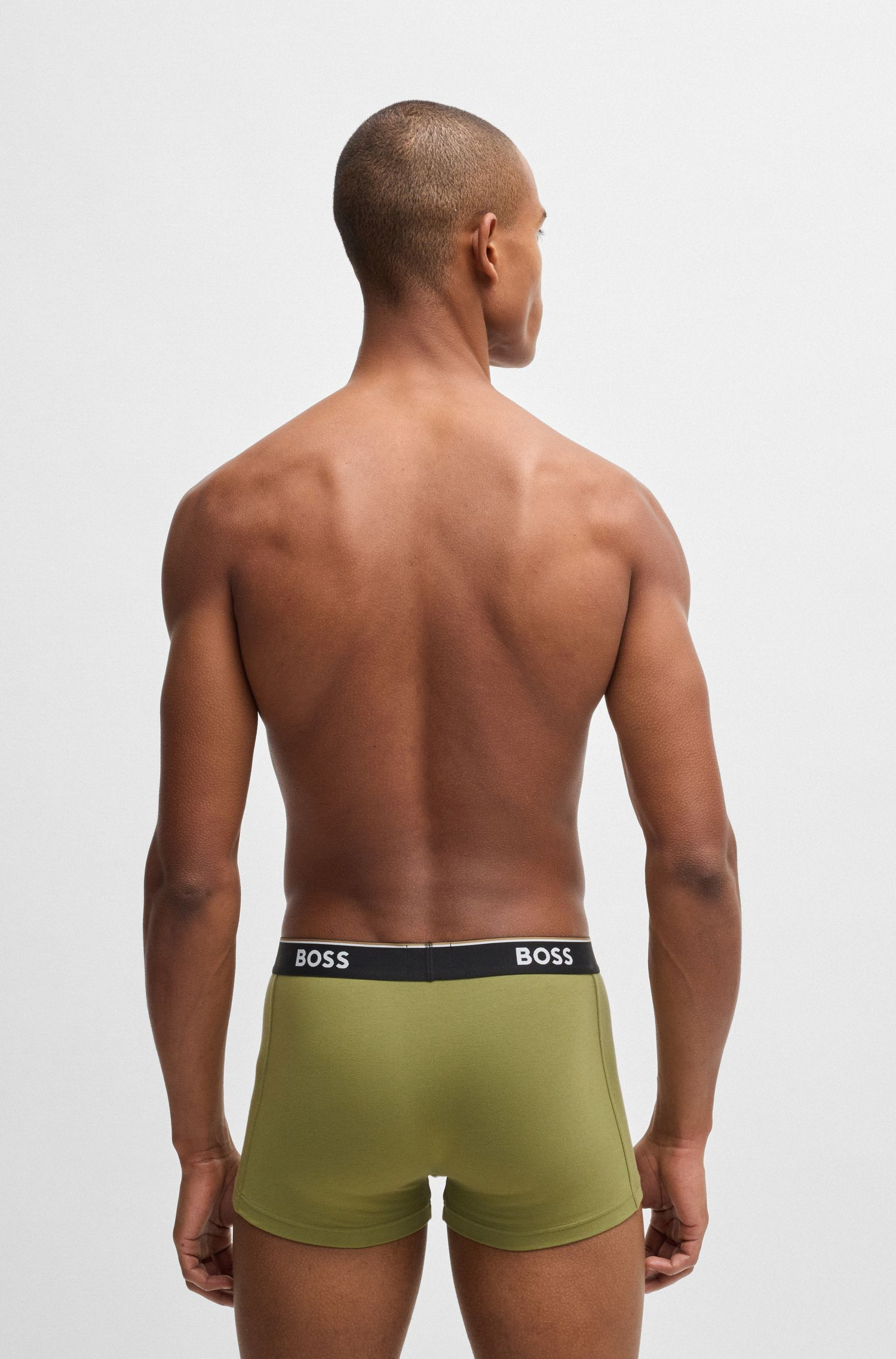 BOSS - Bộ 3 quần lót dáng trunk co giãn cotton