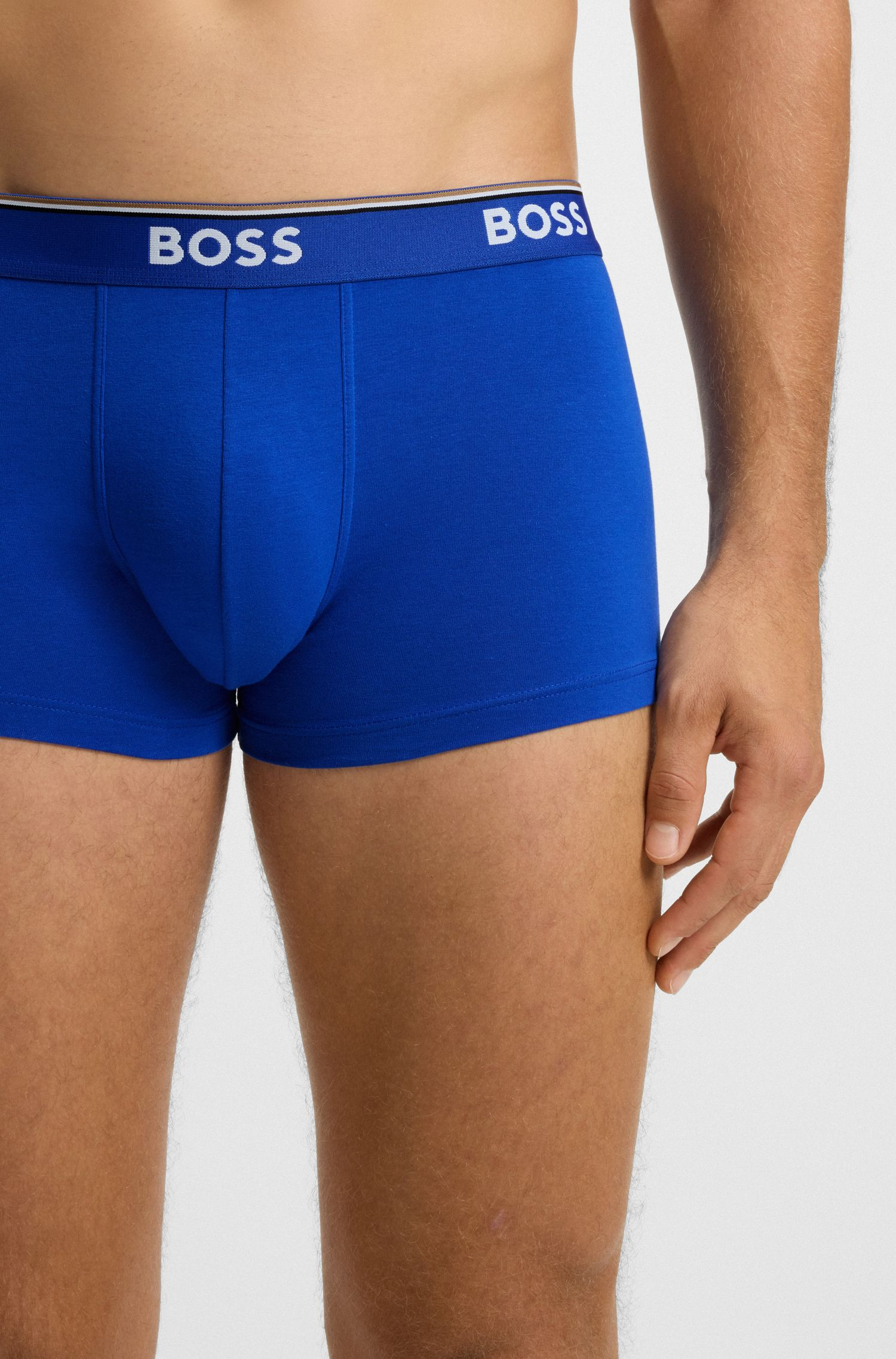 BOSS - Bộ 3 quần lót dáng trunk co giãn cotton