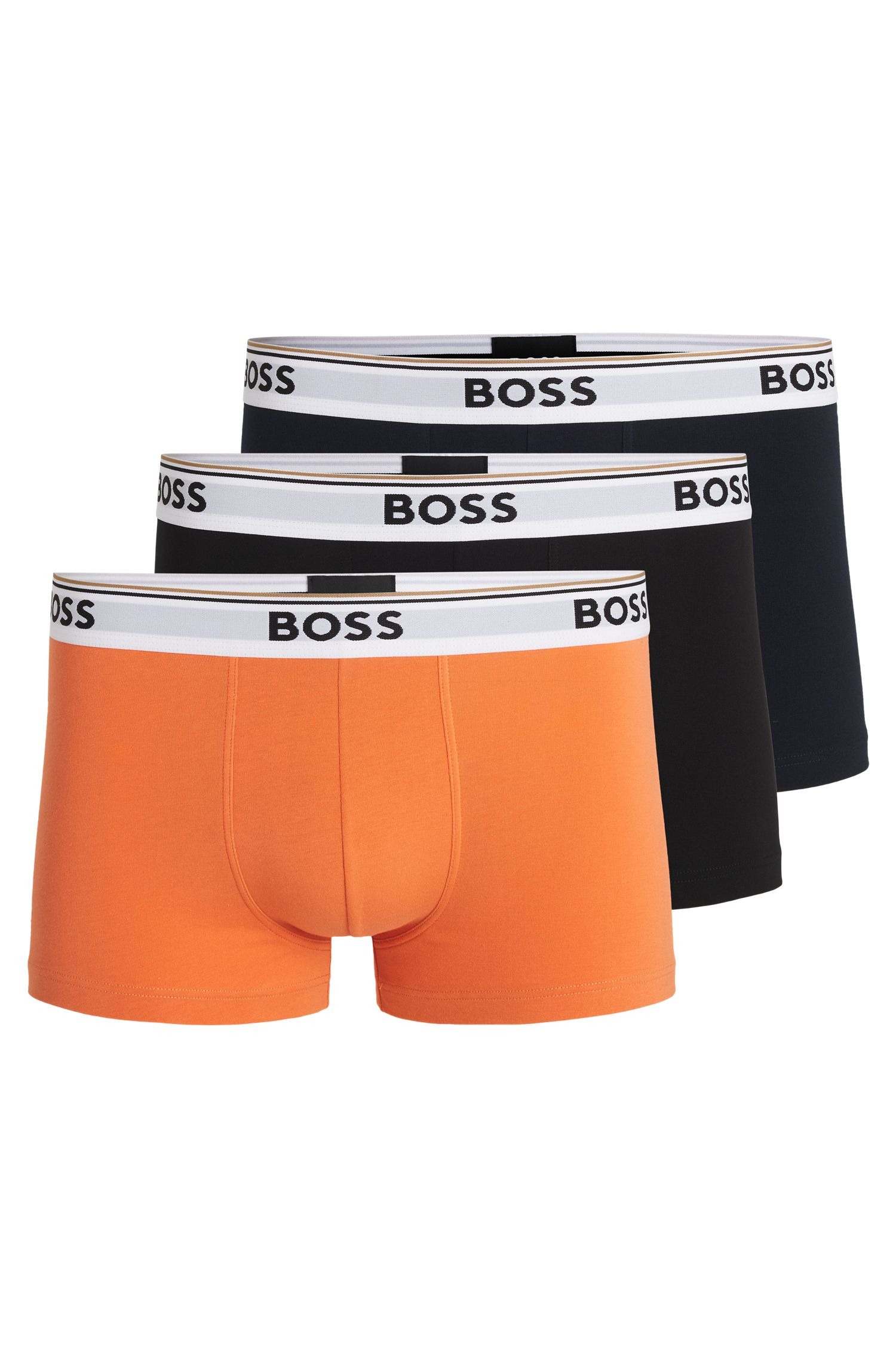 BOSS - Bộ 3 quần lót dáng trunk co giãn cotton