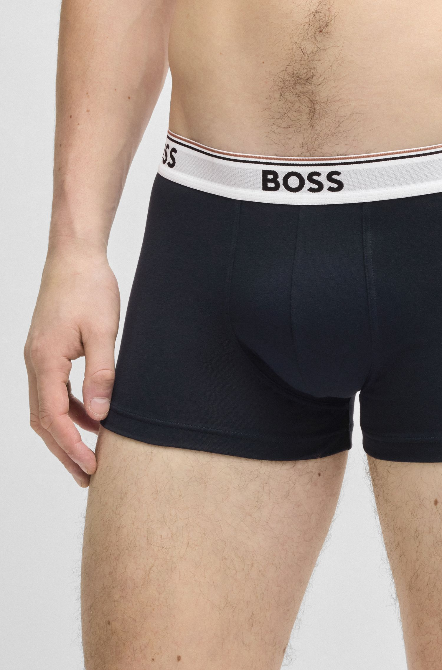 BOSS - Bộ 3 quần lót dáng trunk co giãn cotton