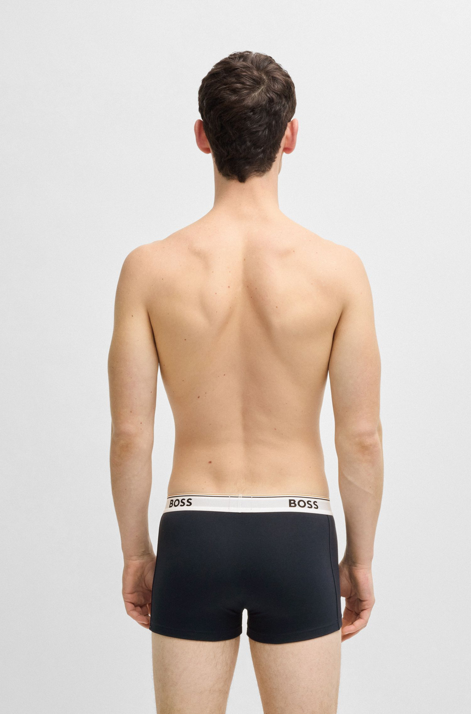 BOSS - Bộ 3 quần lót dáng trunk co giãn cotton