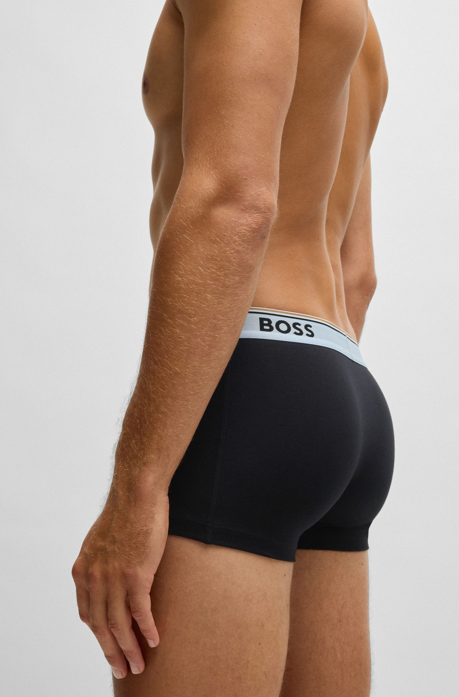 BOSS - Bộ 3 quần lót dáng trunk co giãn cotton