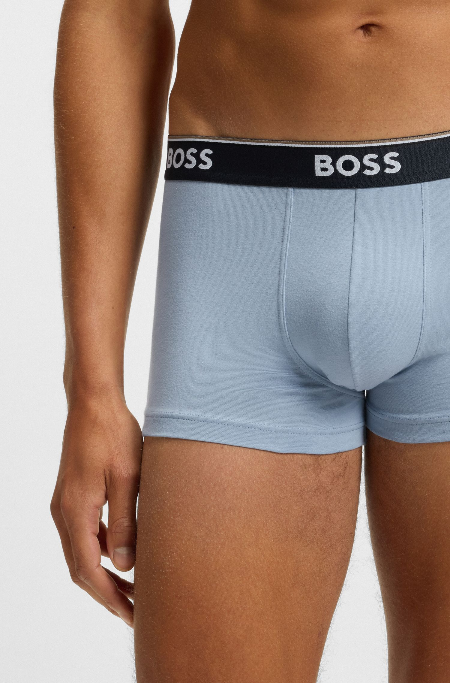 BOSS - Bộ 3 quần lót dáng trunk co giãn cotton