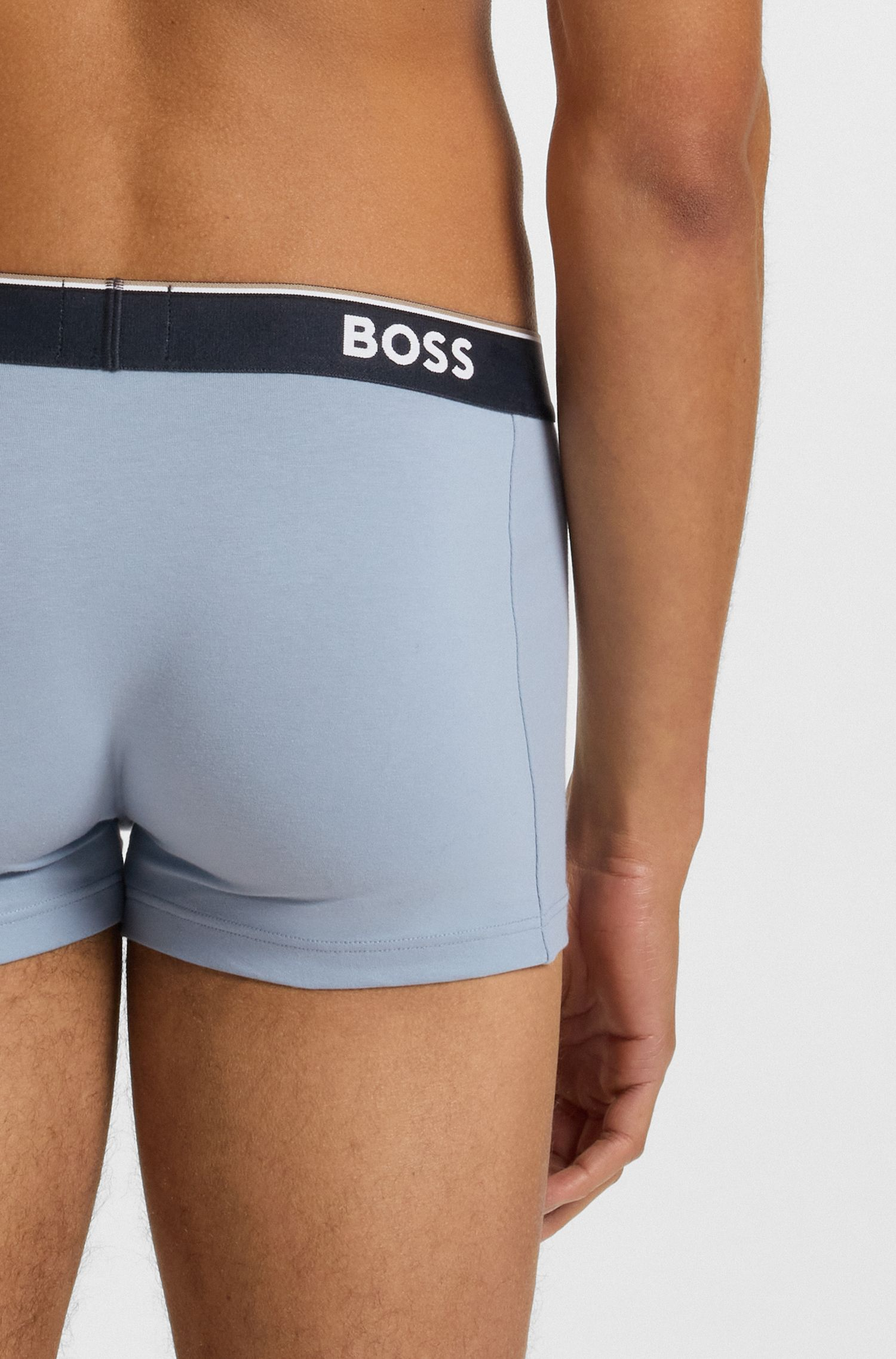 BOSS - Bộ 3 quần lót dáng trunk co giãn cotton