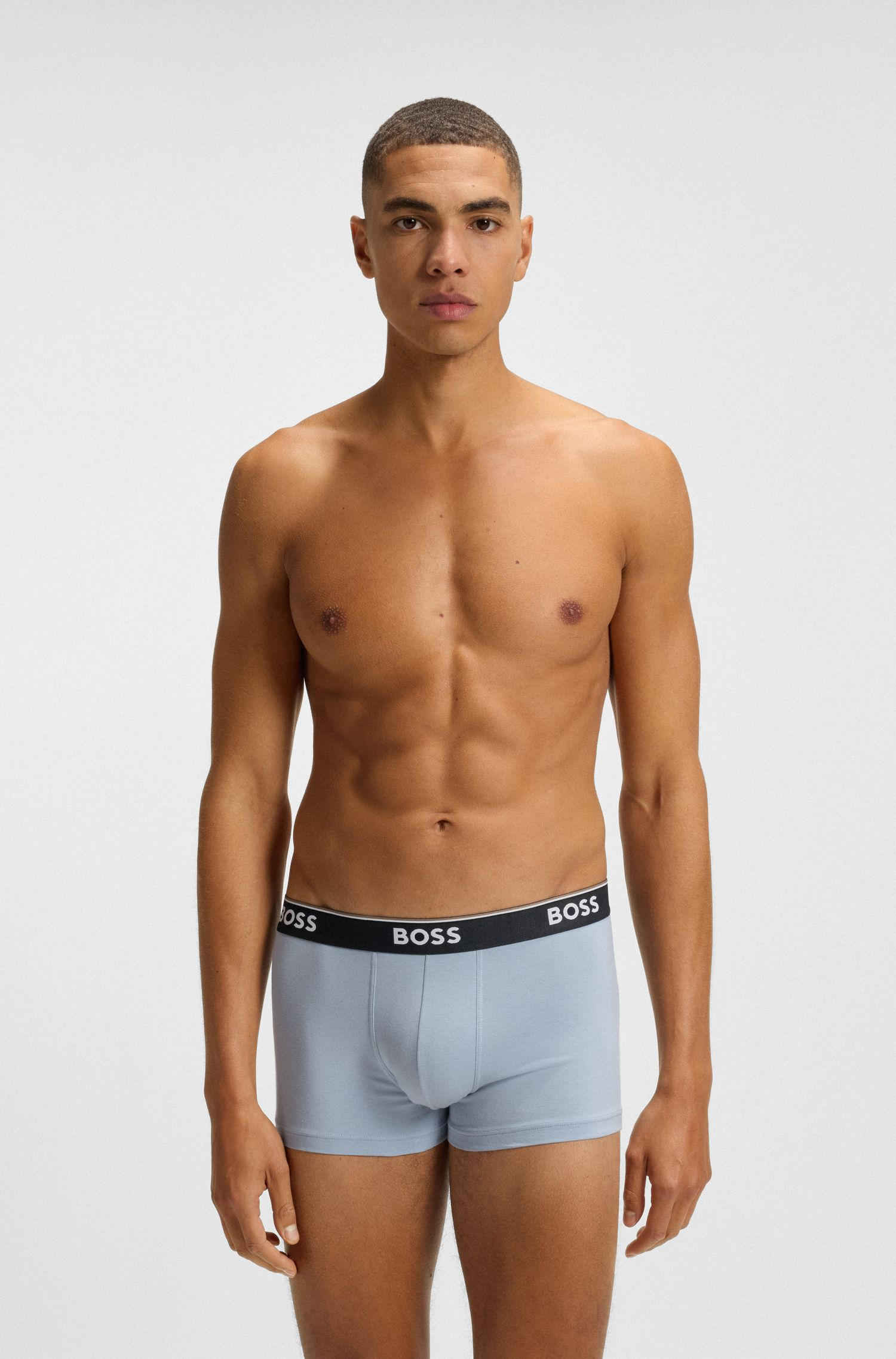 BOSS - Bộ 3 quần lót dáng trunk co giãn cotton