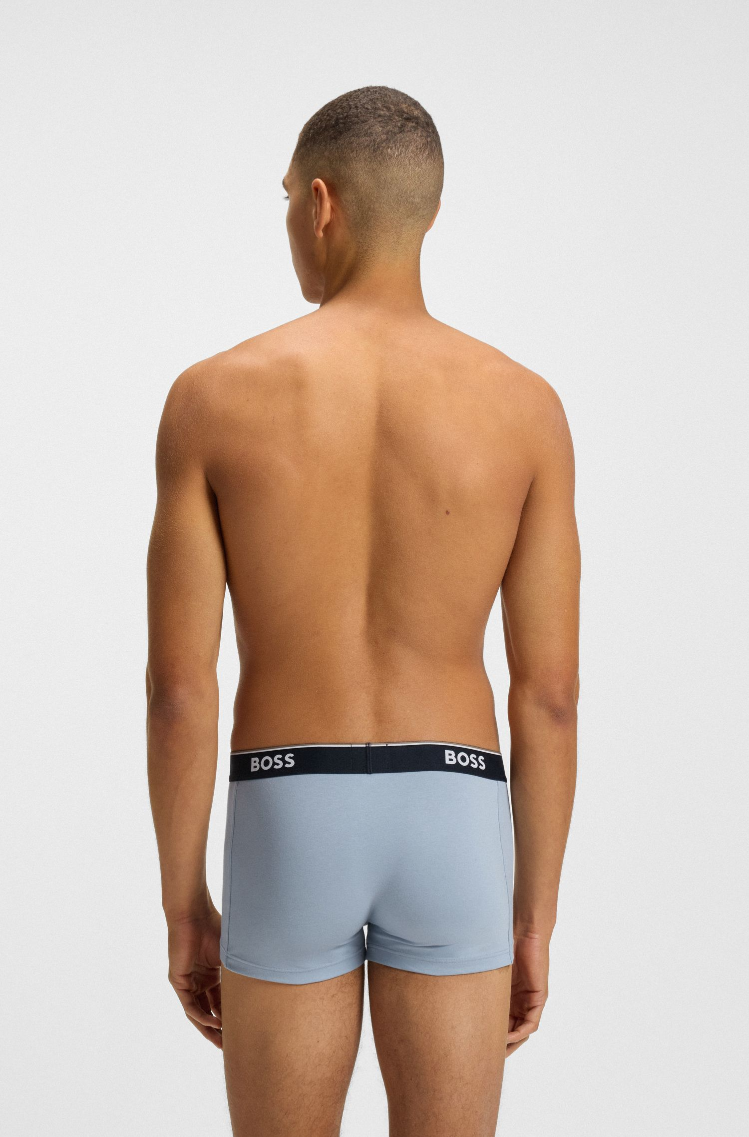BOSS - Bộ 3 quần lót dáng trunk co giãn cotton