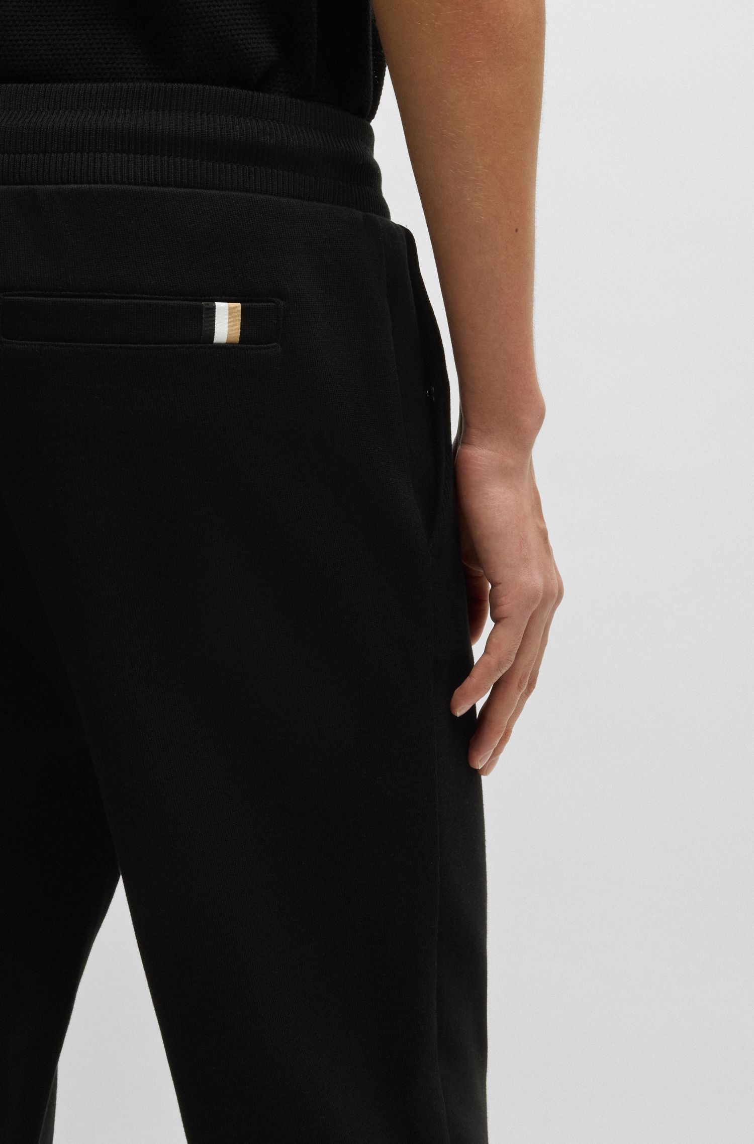 BOSS - Quần thể thao cotton mercerized có sọc