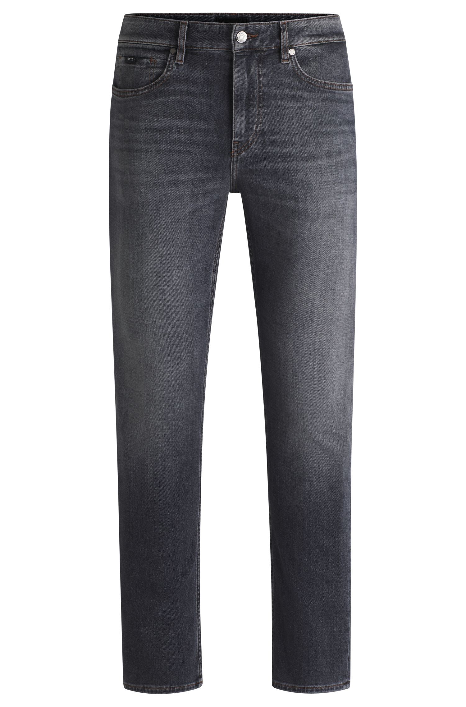 BOSS - Quần jeans dáng slim-fit vải denim mềm