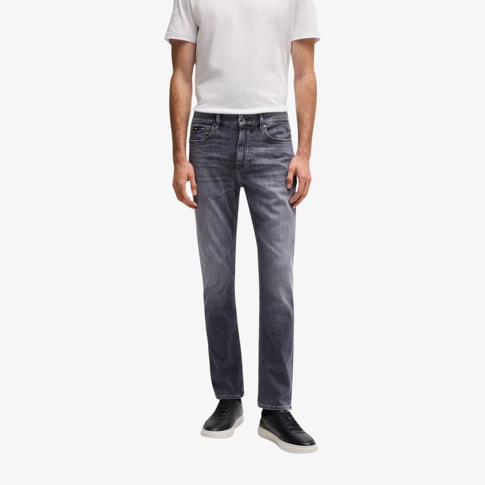 BOSS - Quần jeans dáng slim-fit vải denim mềm