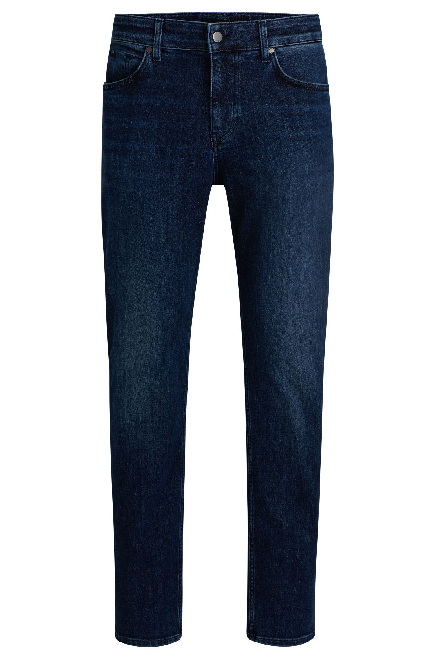BOSS - Quần jeans dáng regular fit màu xanh navy