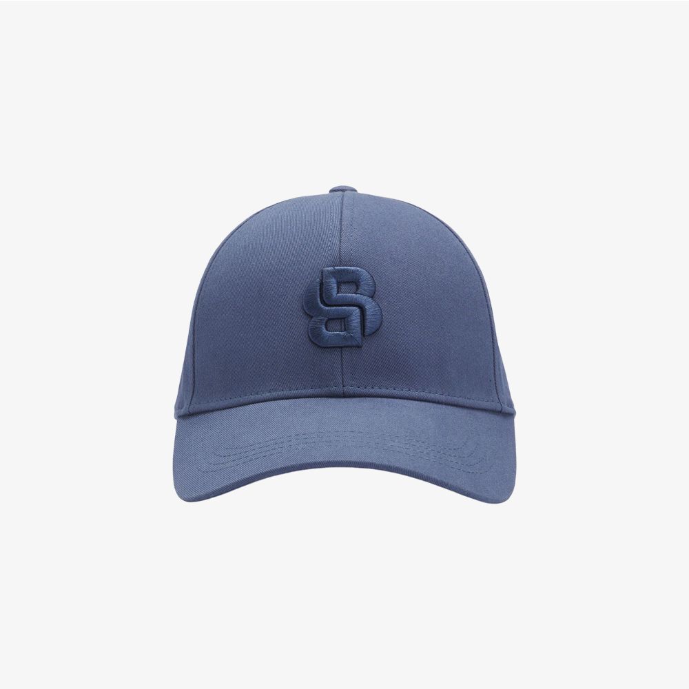 BOSS - Mũ vải cotton twill thêu monogram Double B