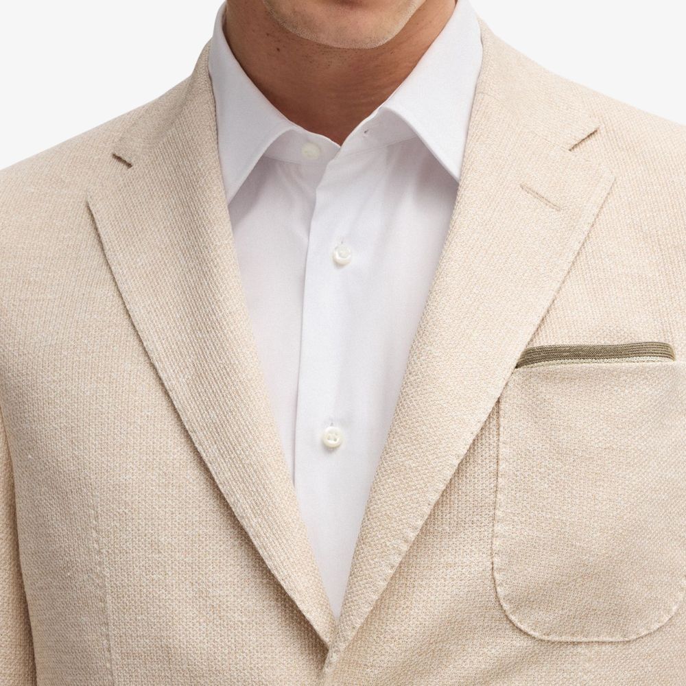 BOSS - Khăn lụa vuông dệt kim họa tiết jacquard