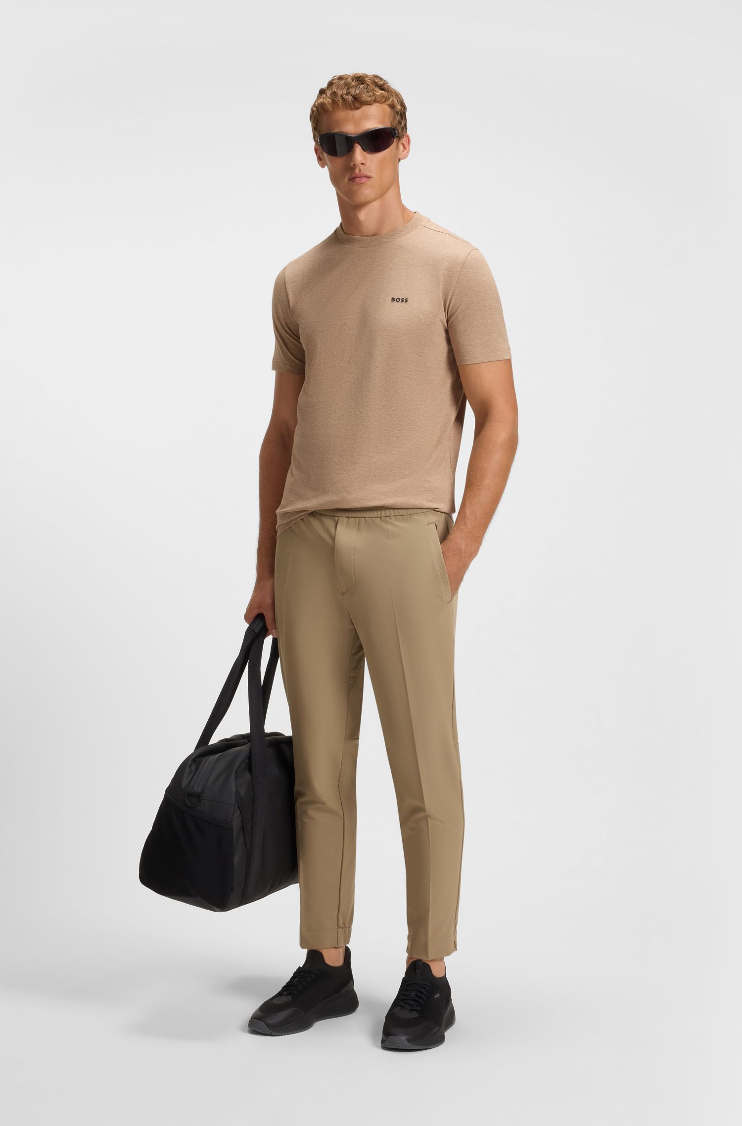 BOSS - Quần dáng Tapered-fit, co giãn chống thấm nước