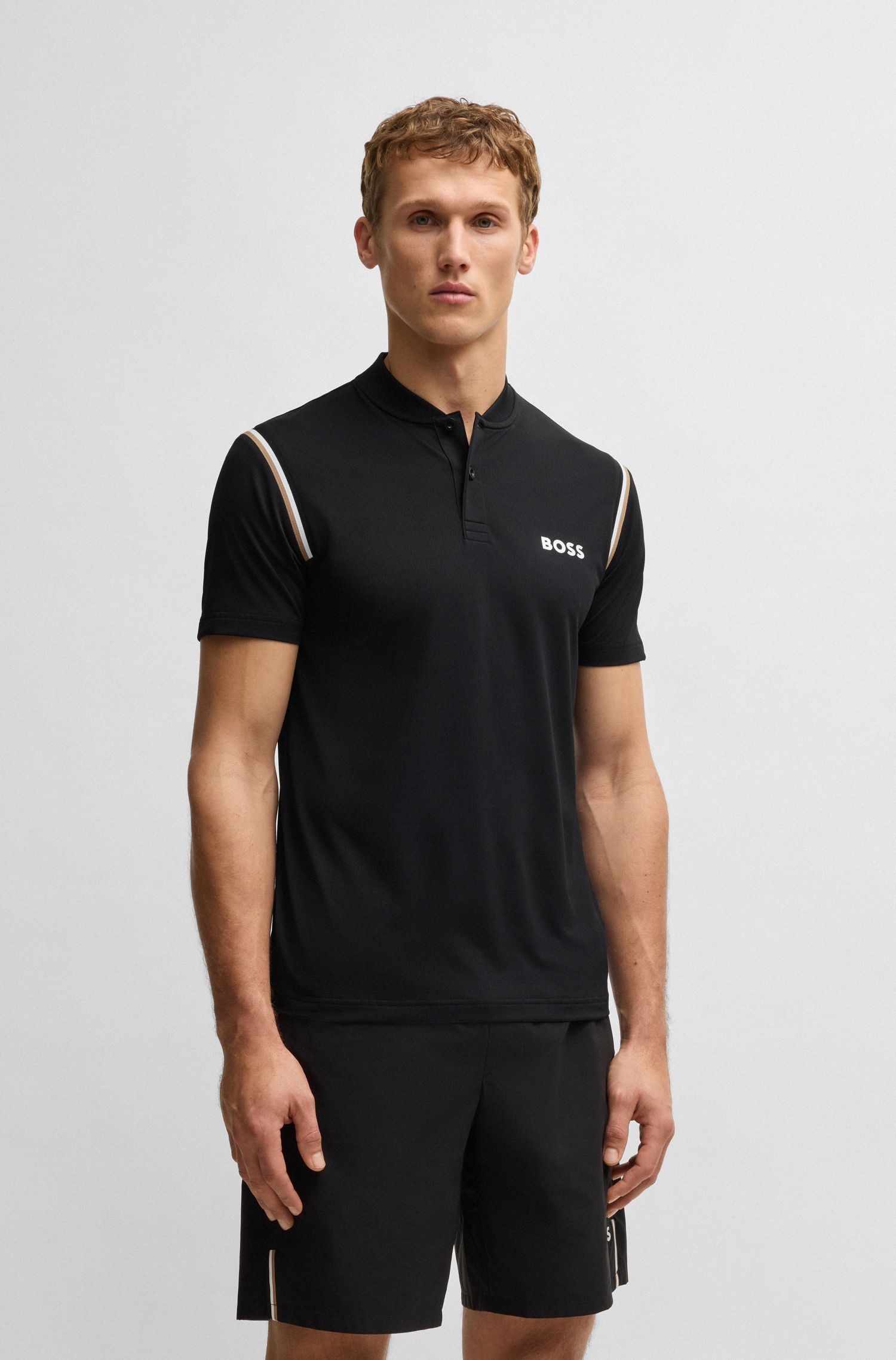 BOSS x Matteo Berrettini Áo polo thể thao thấm thoáng khí