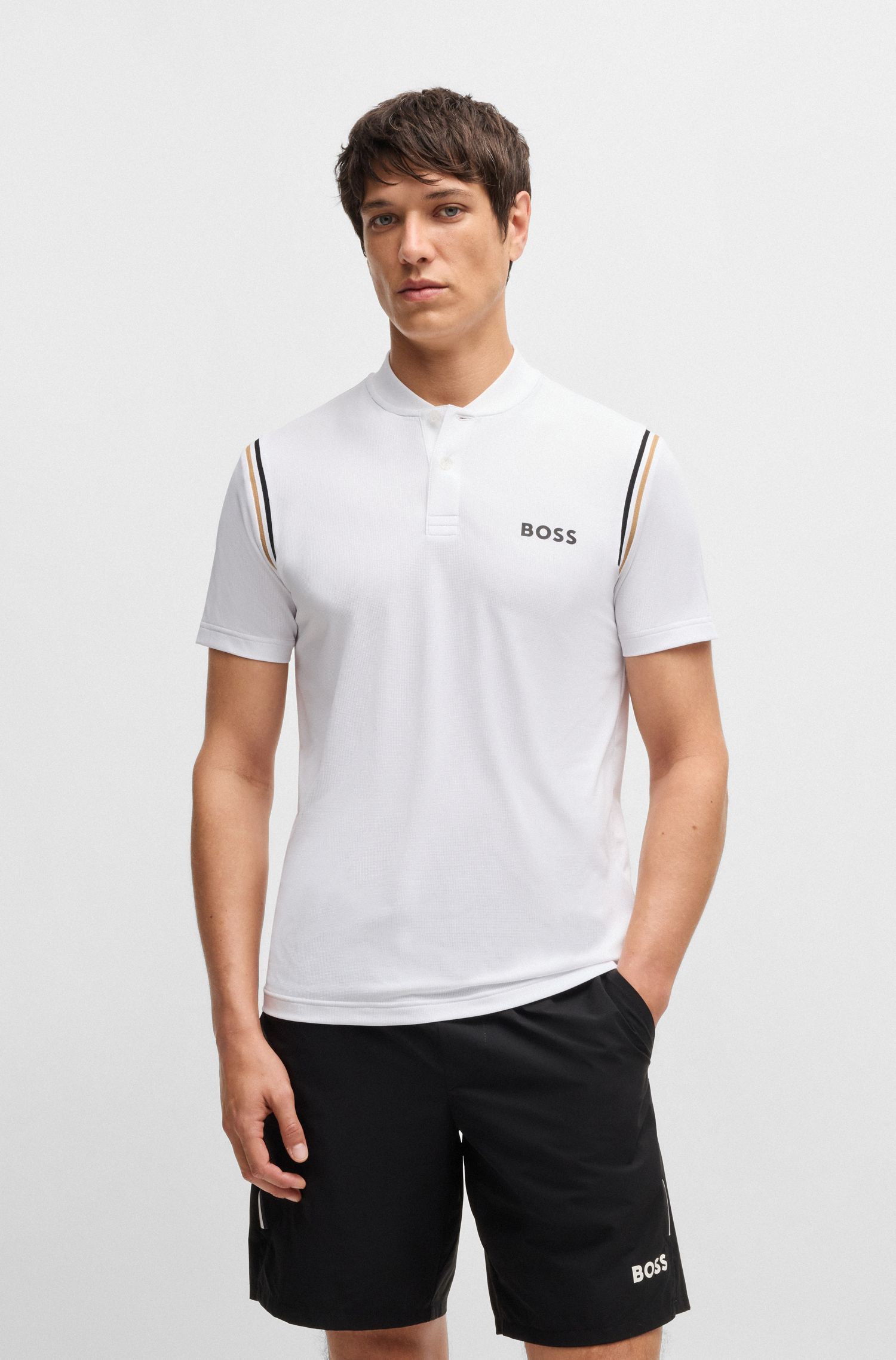 BOSS x Matteo Berrettini Áo polo thể thao thấm thoáng khí