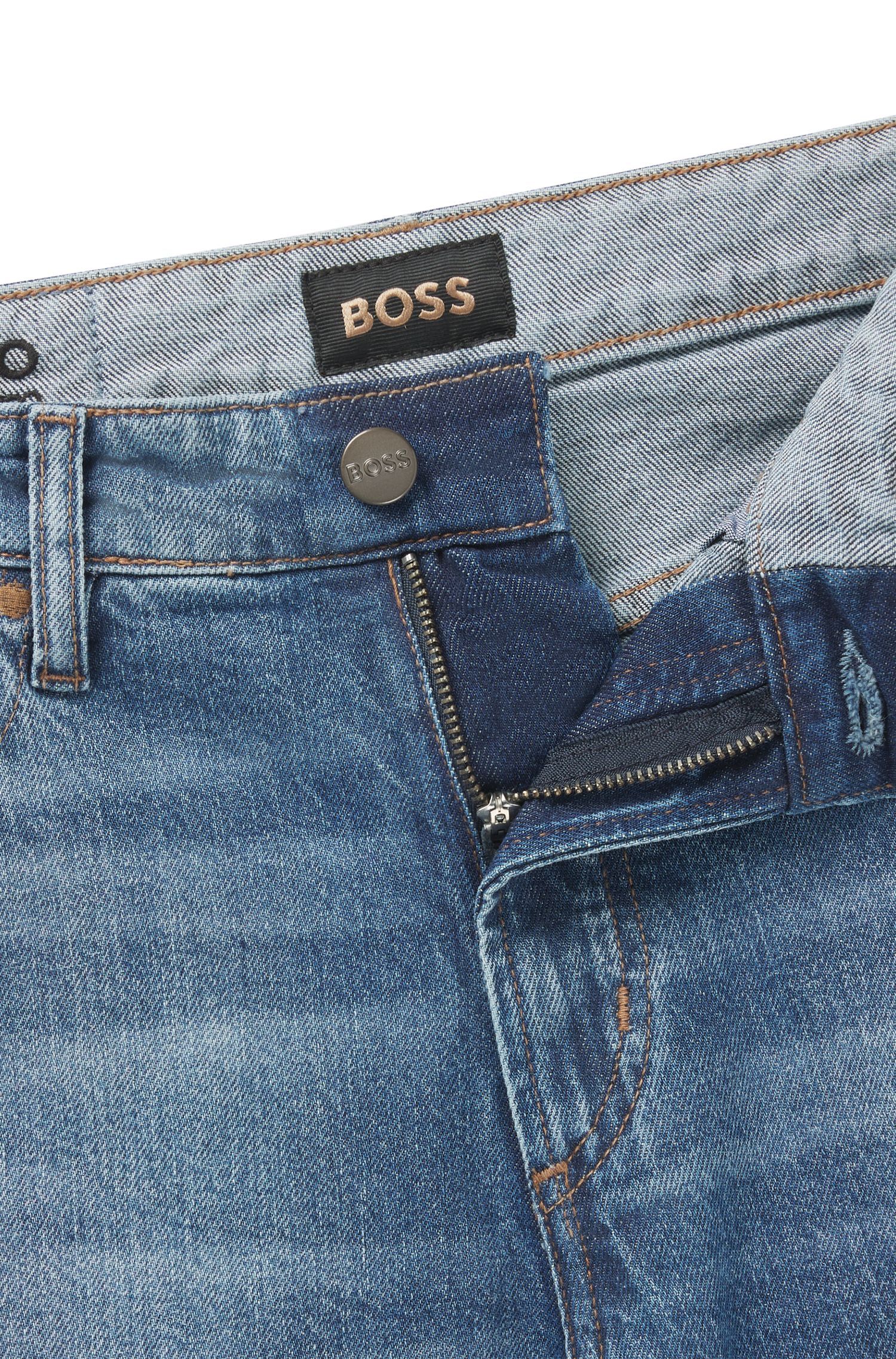 BOSS - Quần jeans dáng ôm slim fit denim co giãn thoải mái