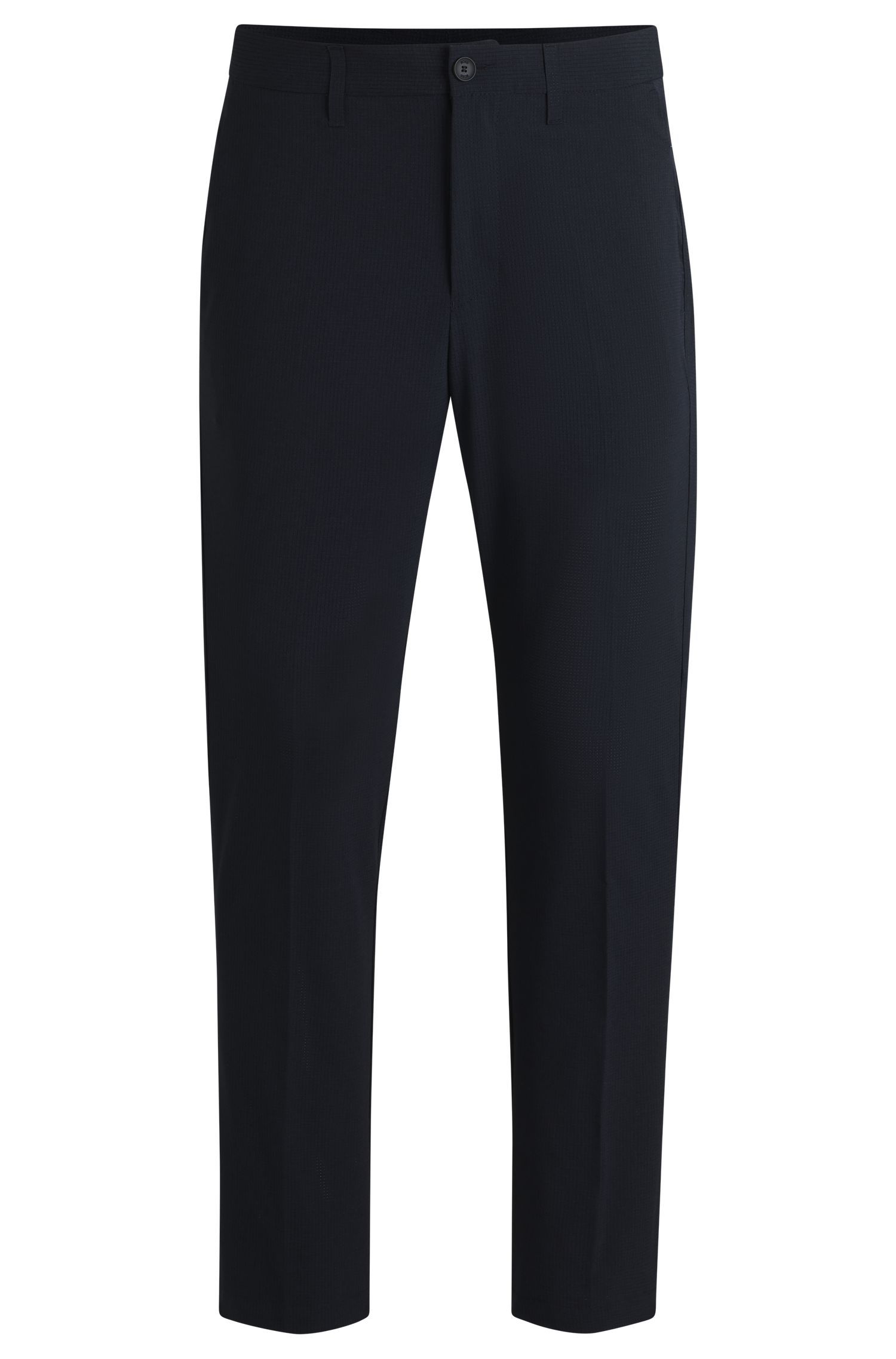 BOSS - Quần âu dáng tapered fit chi tiết nút cài