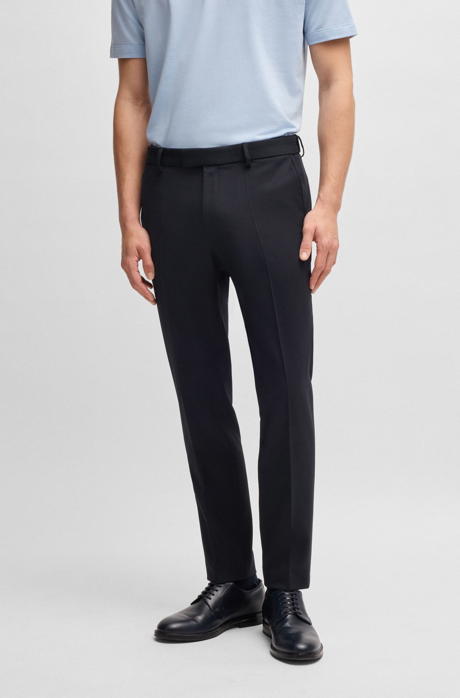 Quần dài dáng regular fit pha len