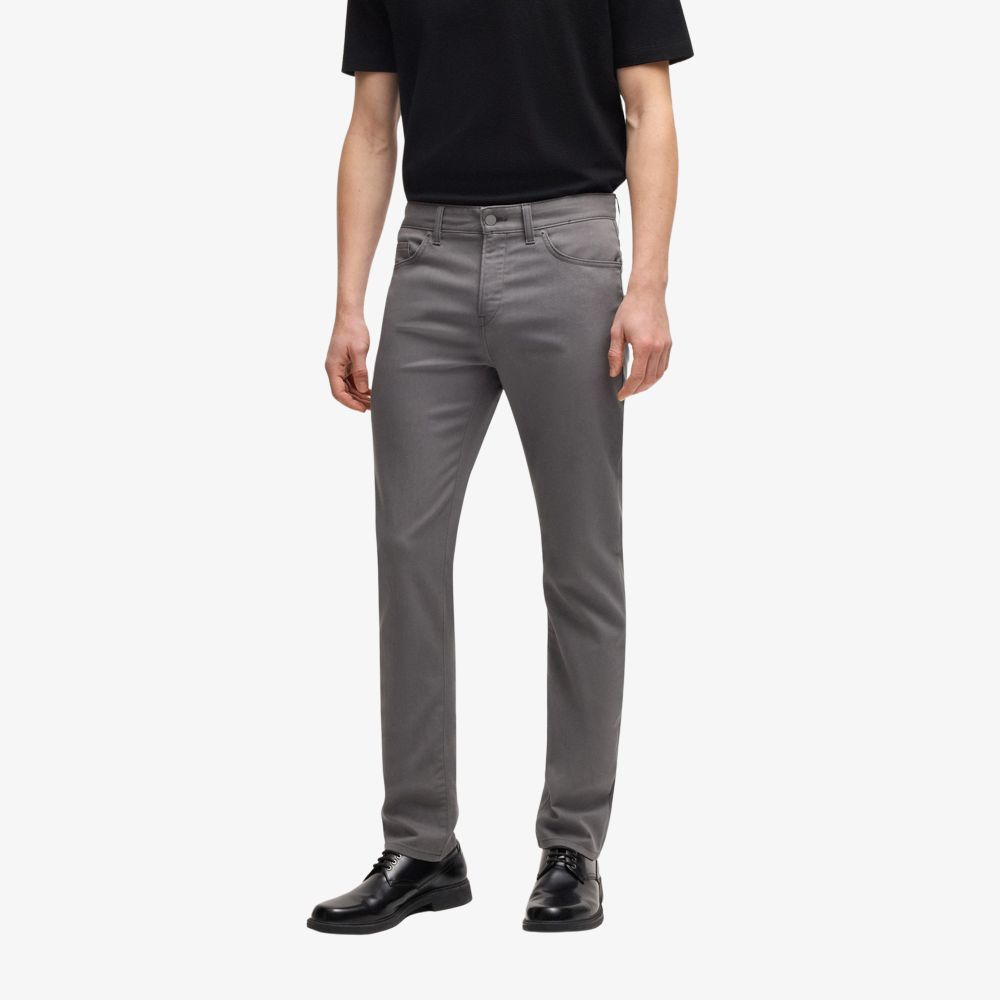 BOSS - Quần dài dáng slim fit vải cotton co giãn