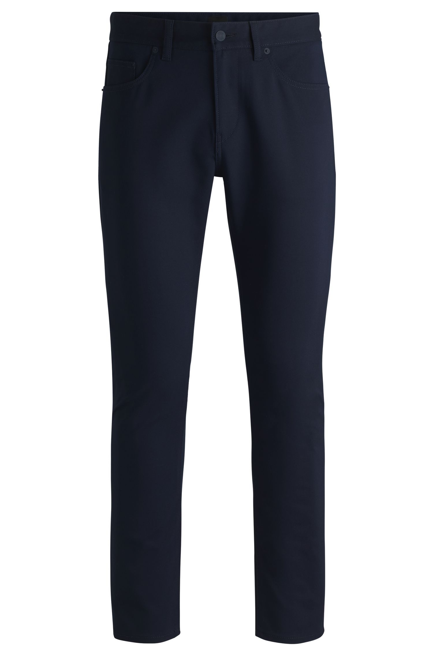 BOSS - Quần dài dáng slim fit vải cotton co giãn