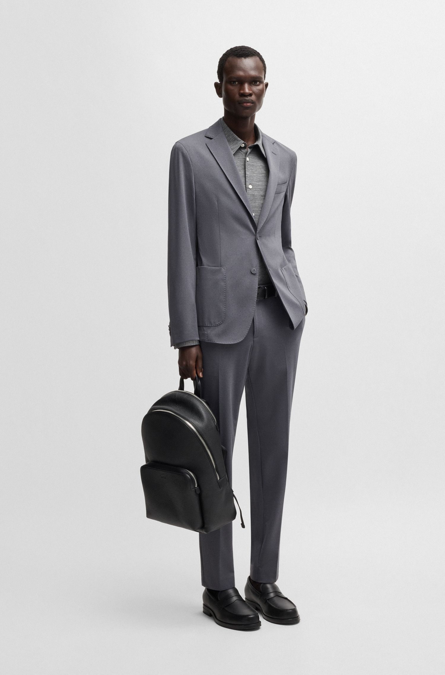 BOSS - Áo vest nam dáng regular fit