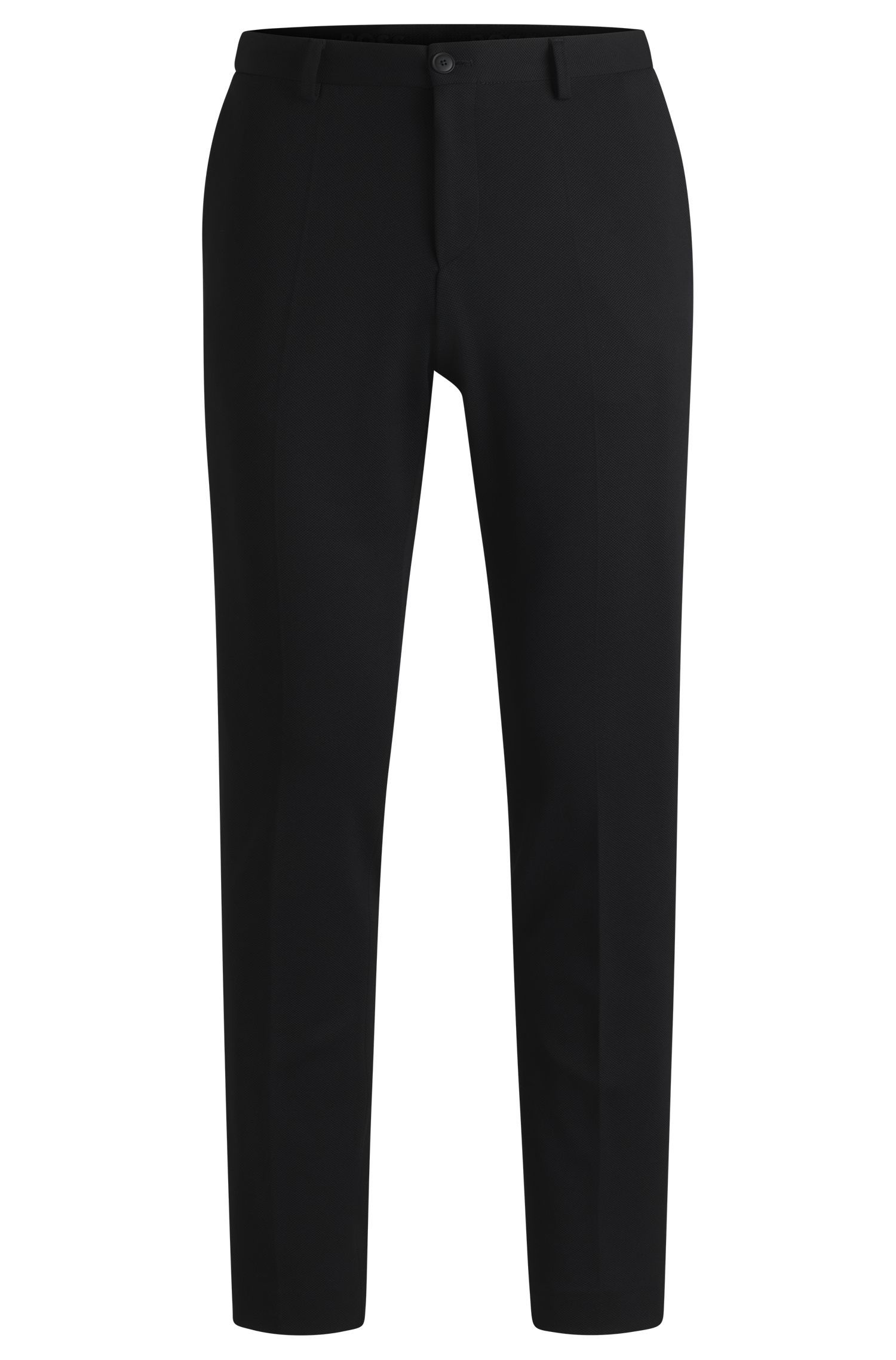 BOSS - Quần âu dáng ôm slim fit với vải co giãn